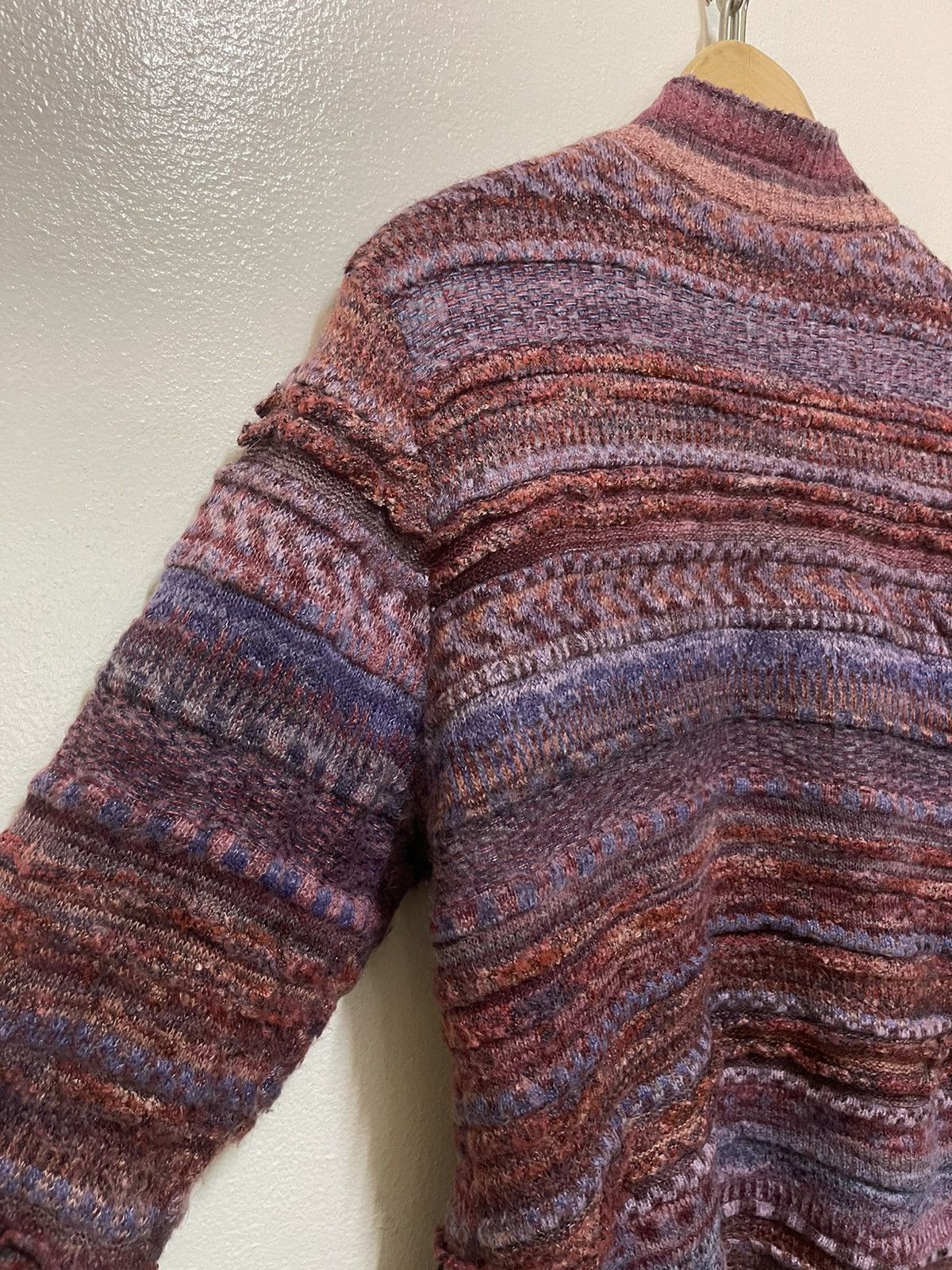 Japanese Brand Rare Mohair Button Sweater Multicolour Size M / US 6-8 / IT 42-44 - 13 Thumbnail