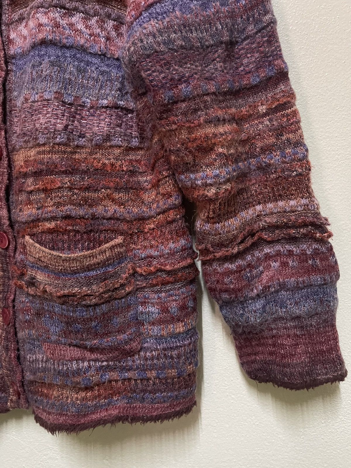 Japanese Brand Rare Mohair Button Sweater Multicolour Size M / US 6-8 / IT 42-44 - 6 Thumbnail