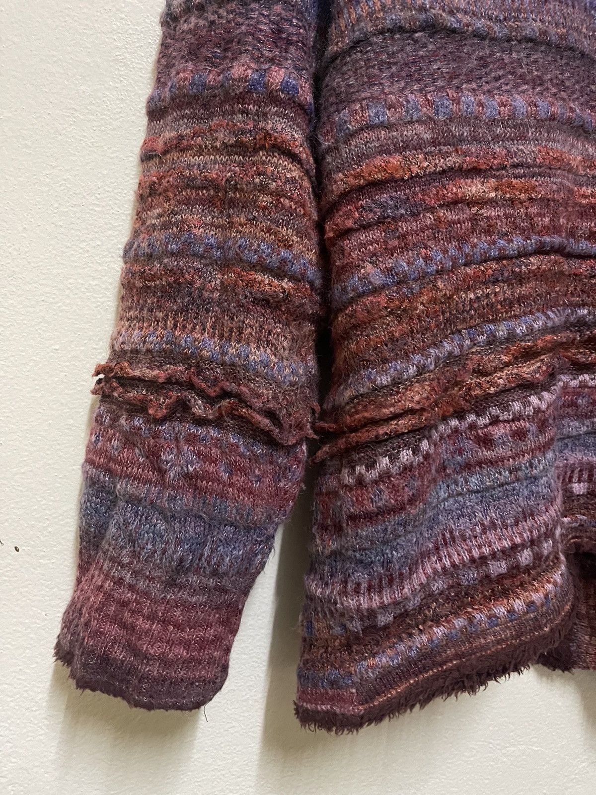 Japanese Brand Rare Mohair Button Sweater Multicolour Size M / US 6-8 / IT 42-44 - 14 Thumbnail