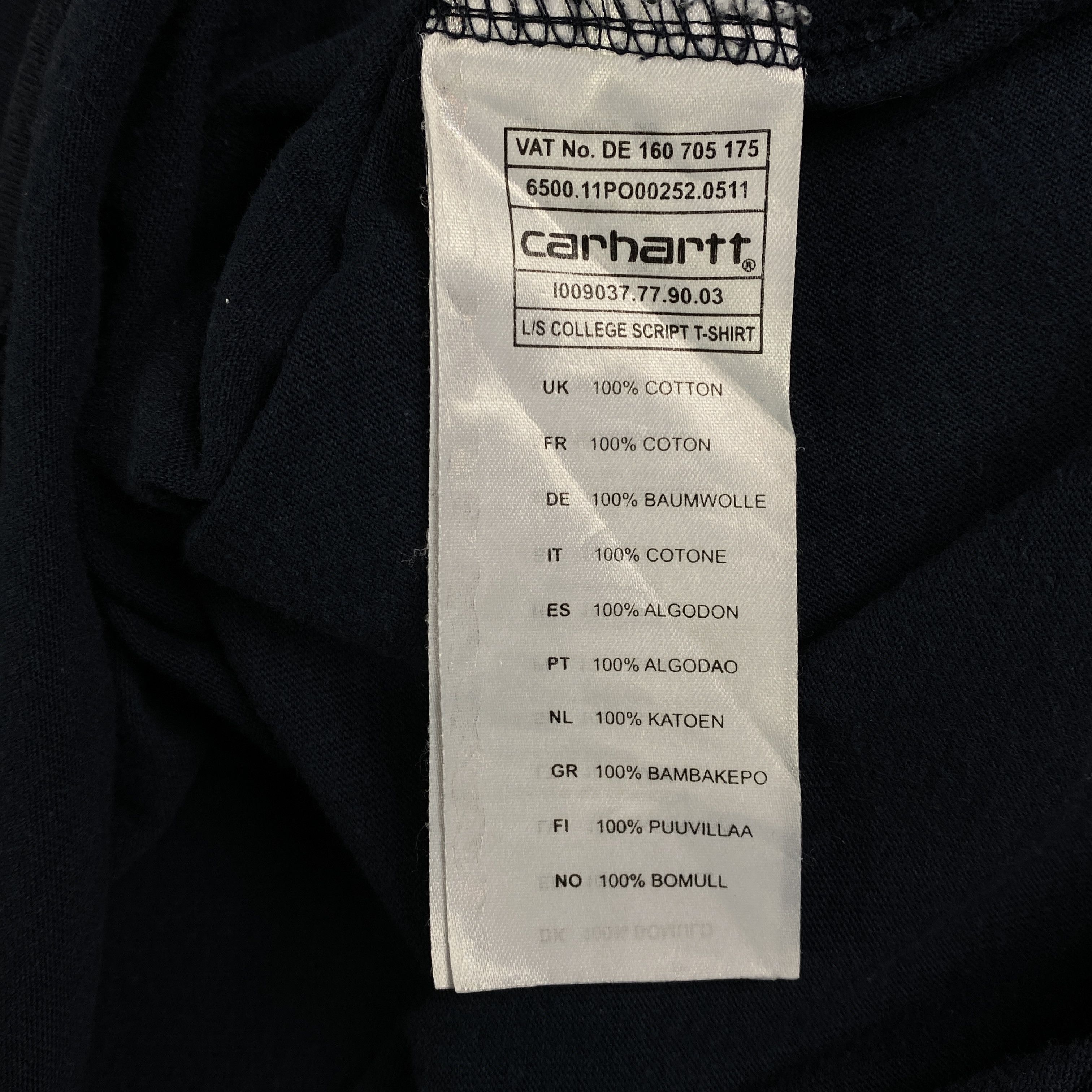 Carhartt × Carhartt Wip Men’s T-Shirt Long Sleeve Carharrt Vintage Size L Size US L / EU 52-54 / 3 - 5 Thumbnail