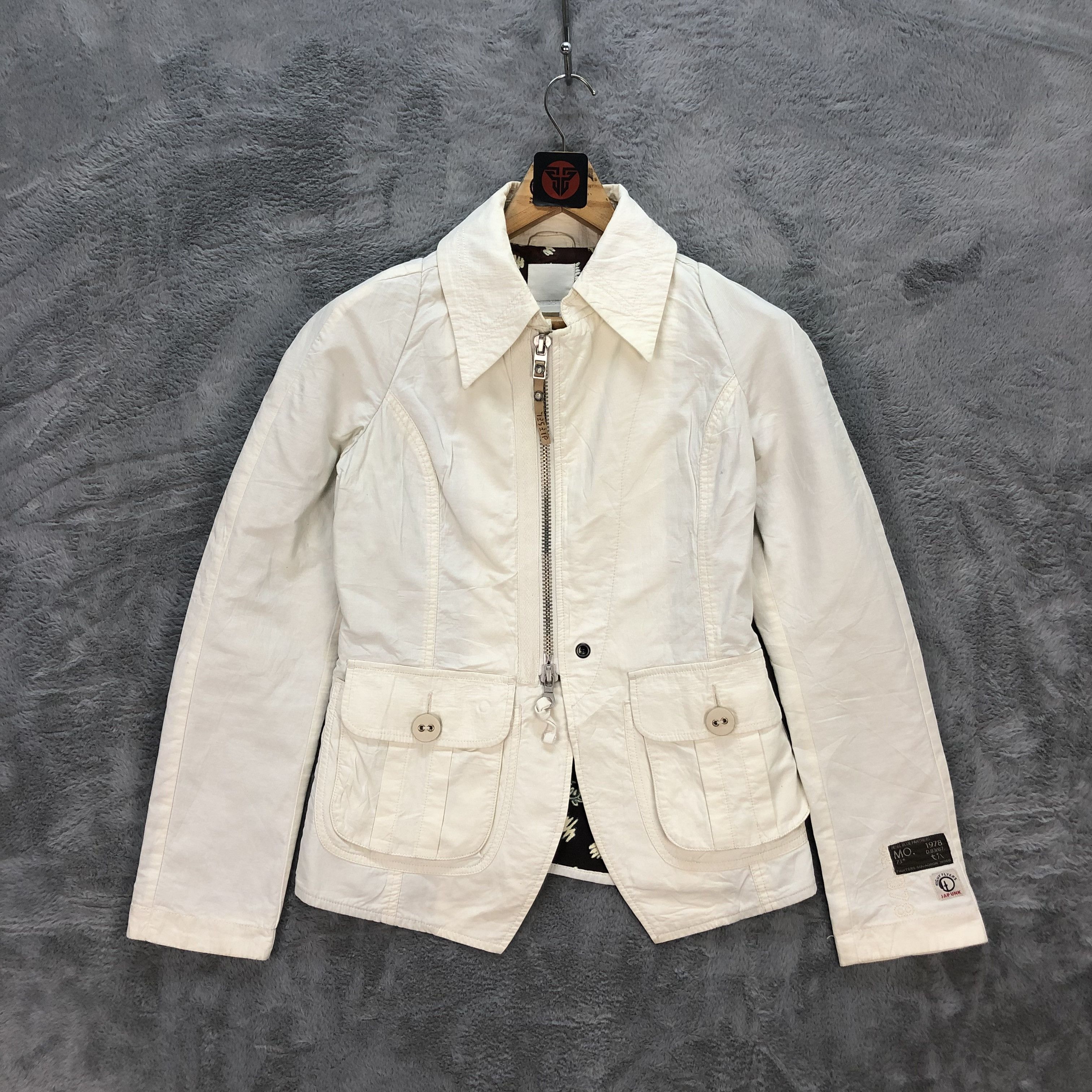 Diesel DIESEL BLUE PANTHERS JAPUNK WHITE JACKET #6312-60 Size S / US 4 / IT 40 - 1 Thumbnail