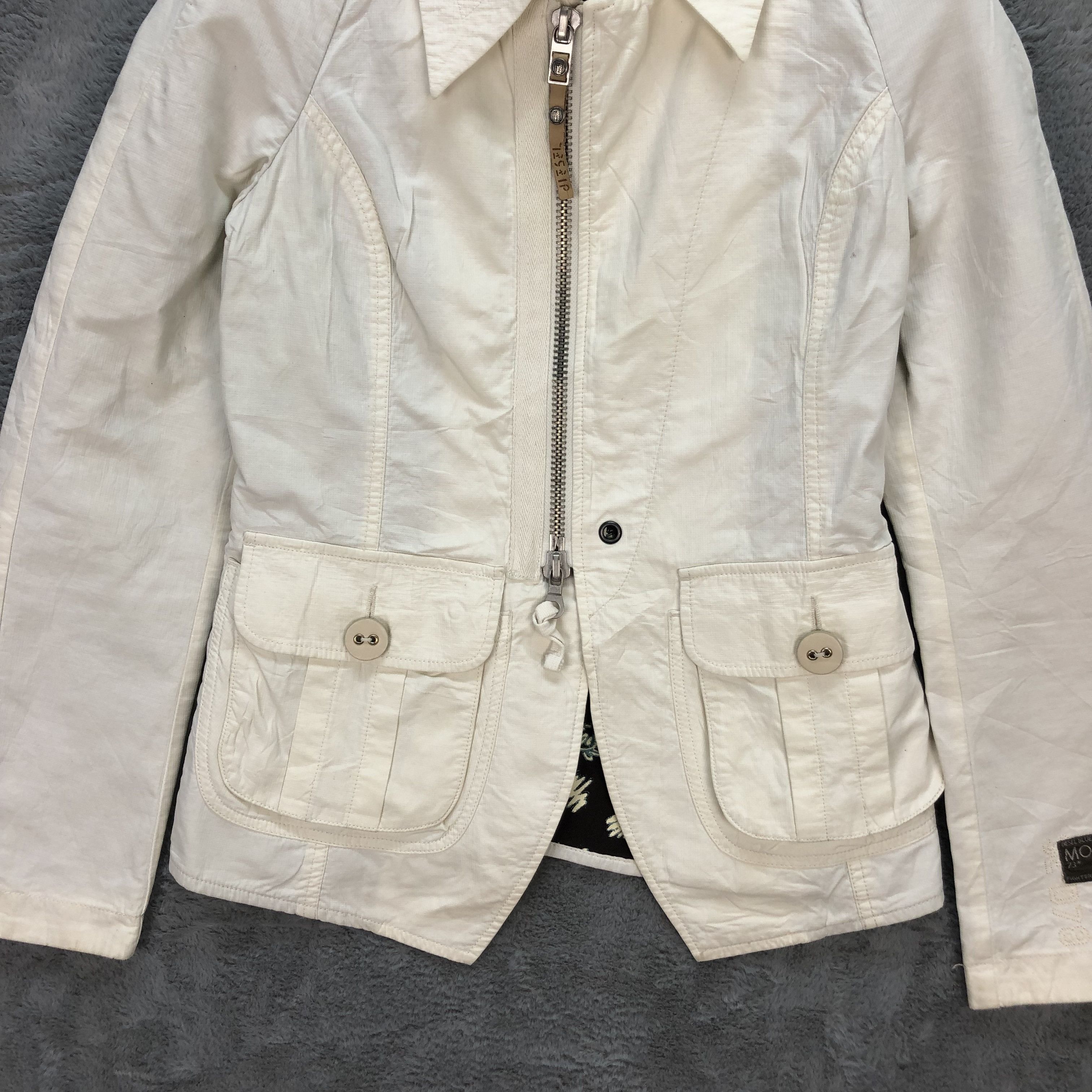 Diesel DIESEL BLUE PANTHERS JAPUNK WHITE JACKET #6312-60 Size S / US 4 / IT 40 - 3 Thumbnail