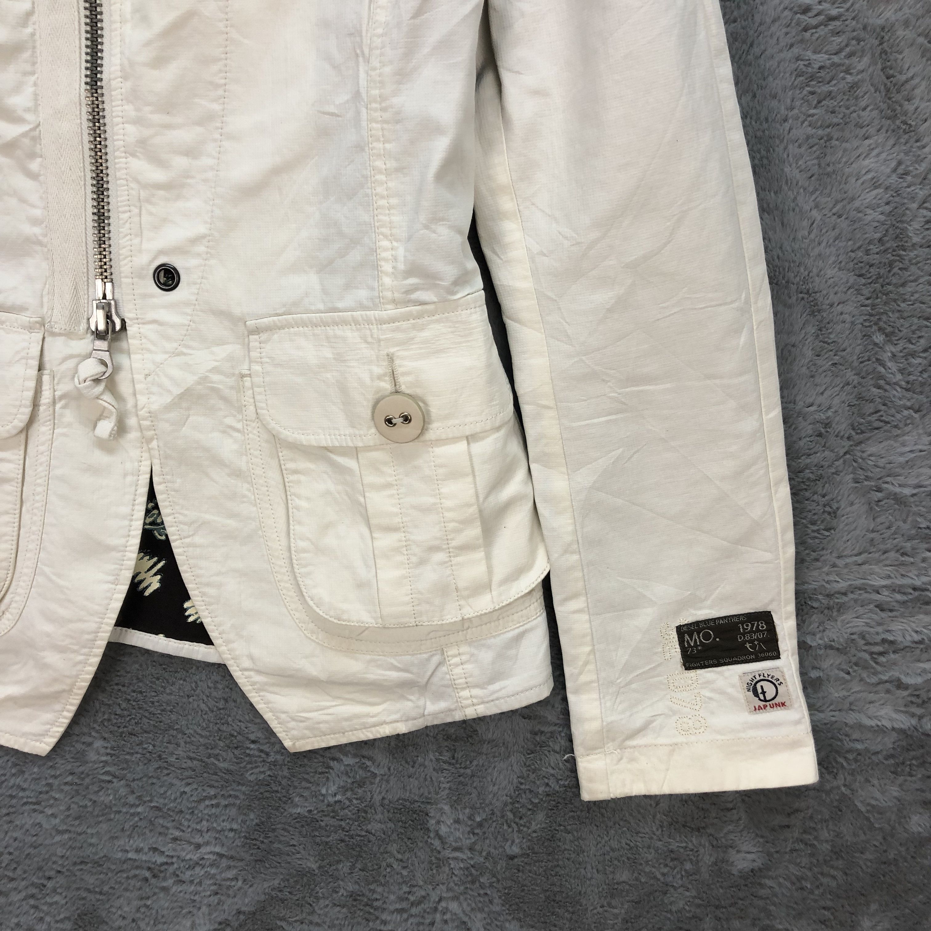 Diesel DIESEL BLUE PANTHERS JAPUNK WHITE JACKET #6312-60 Size S / US 4 / IT 40 - 5 Thumbnail