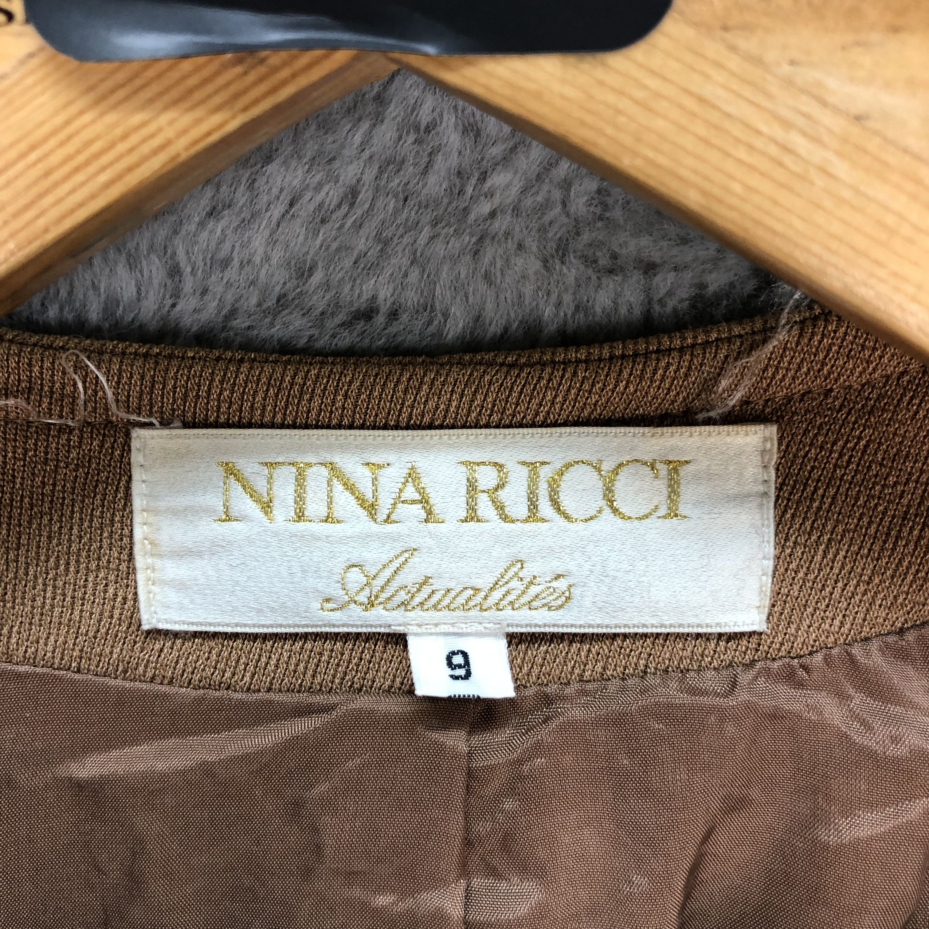 Nina Ricci NINA RICCI CROPPED JACKET / BROWN SUITS JACKET #6323-60 Size S / US 4 / IT 40 - 9 Thumbnail