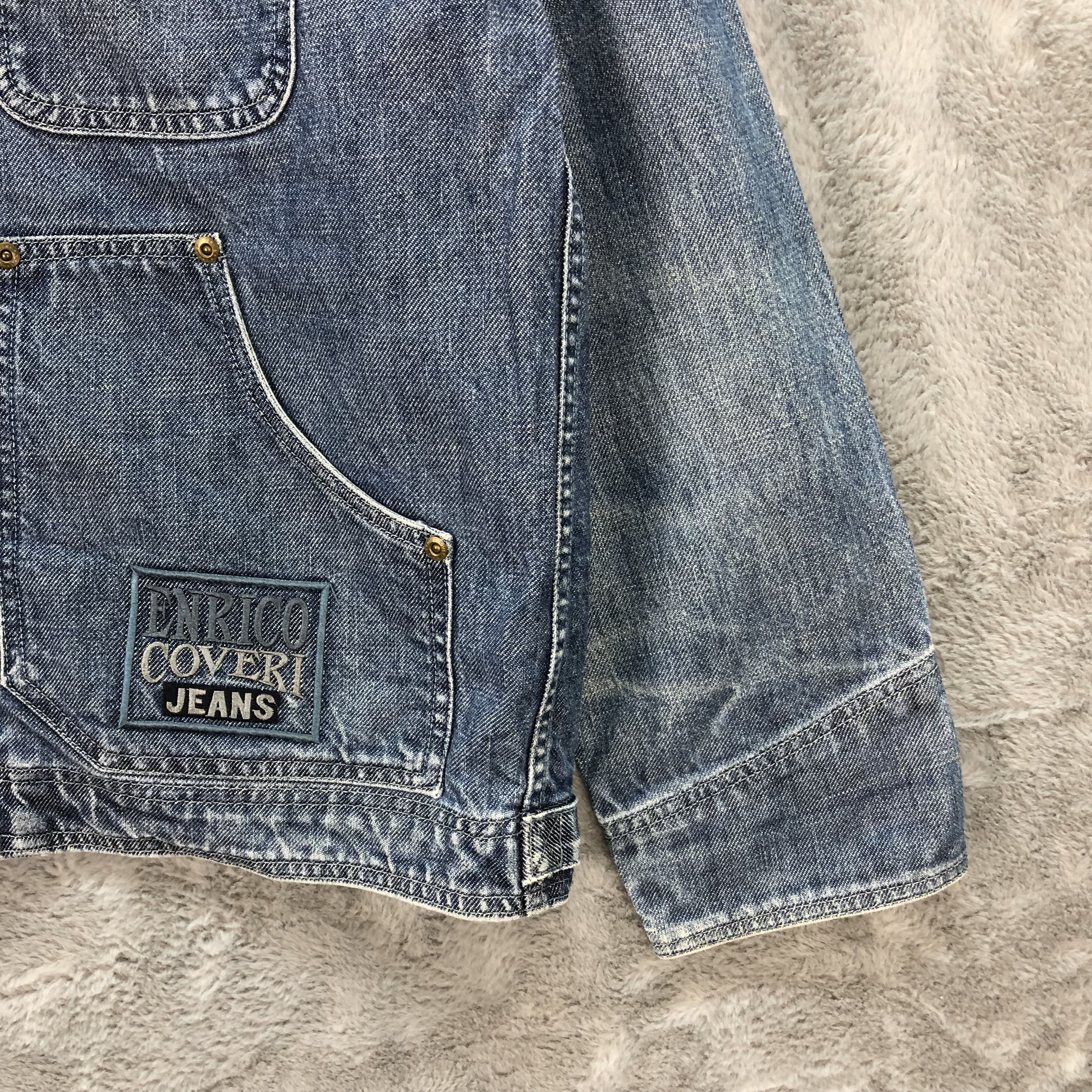 Enrico Coveri ENRICO COVERI JEANS SHERPA DENIM JACKET #6273-57 Size US XXS / EU 40 - 6 Thumbnail