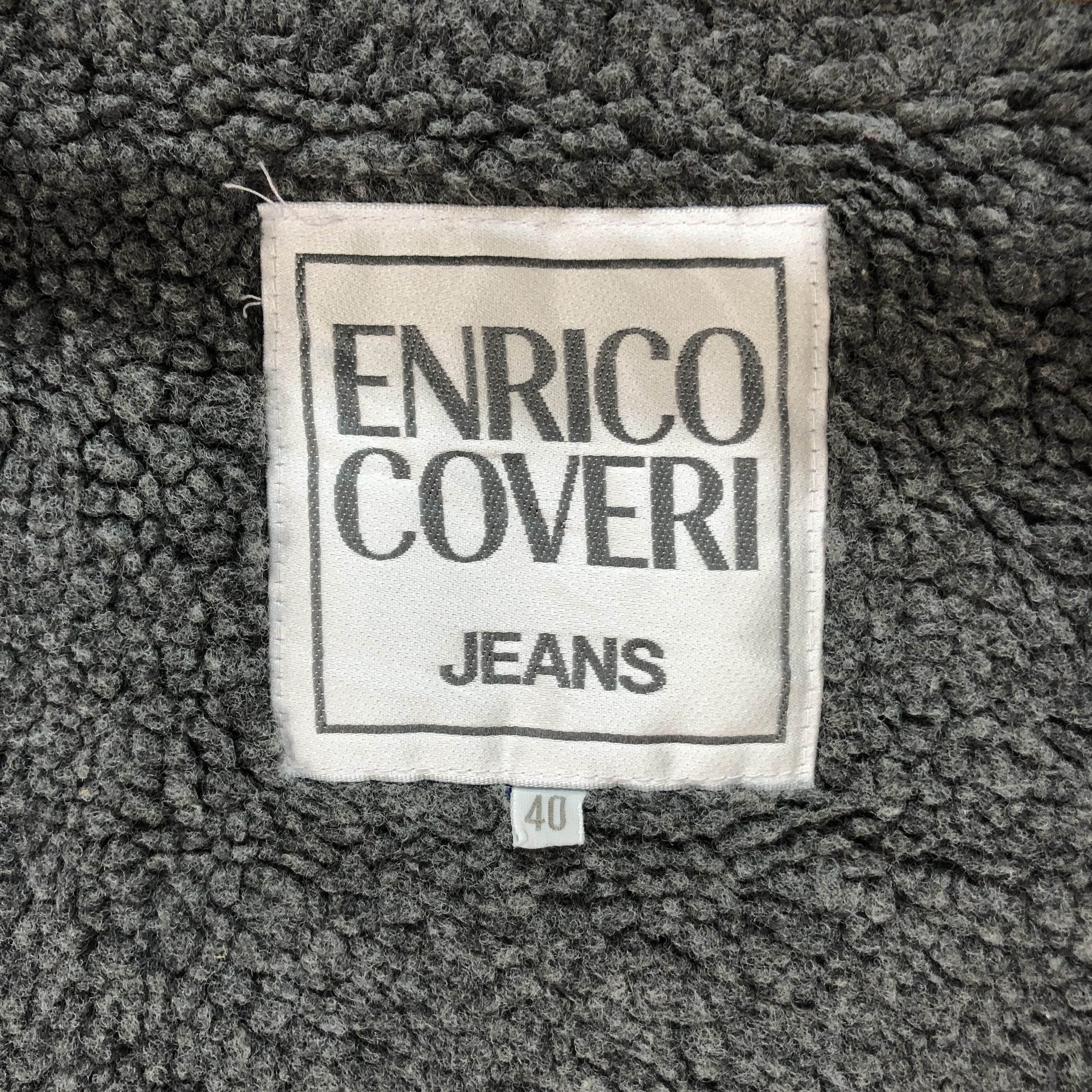 Enrico Coveri ENRICO COVERI JEANS SHERPA DENIM JACKET #6273-57 Size US XXS / EU 40 - 9 Thumbnail