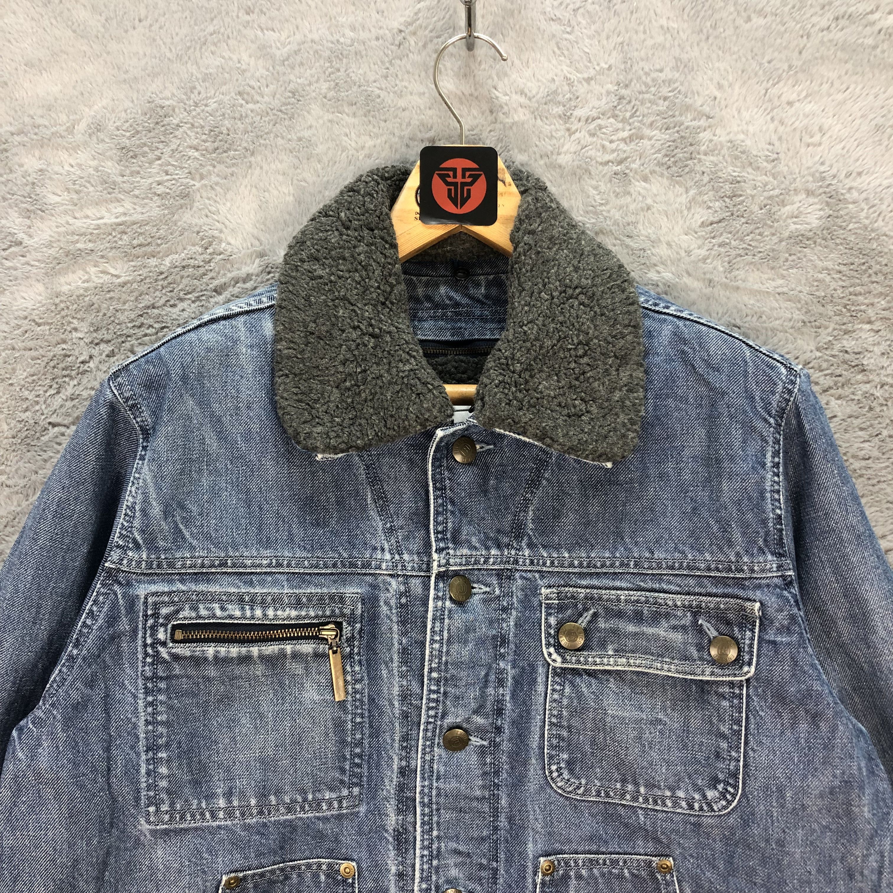 Enrico Coveri ENRICO COVERI JEANS SHERPA DENIM JACKET #6273-57 Size US XXS / EU 40 - 2 Thumbnail