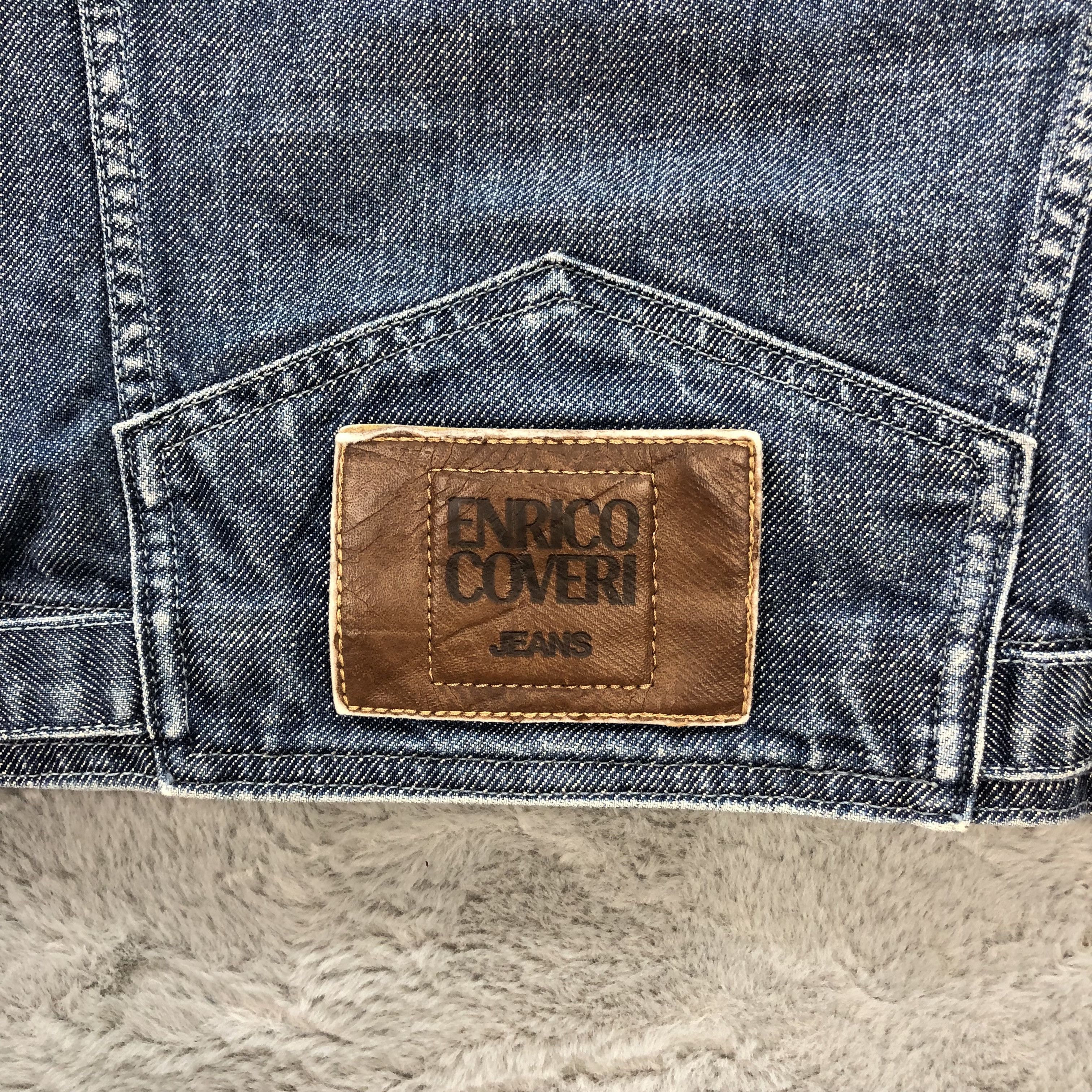 Enrico Coveri ENRICO COVERI JEANS SHERPA DENIM JACKET #6273-57 Size US XXS / EU 40 - 15 Thumbnail