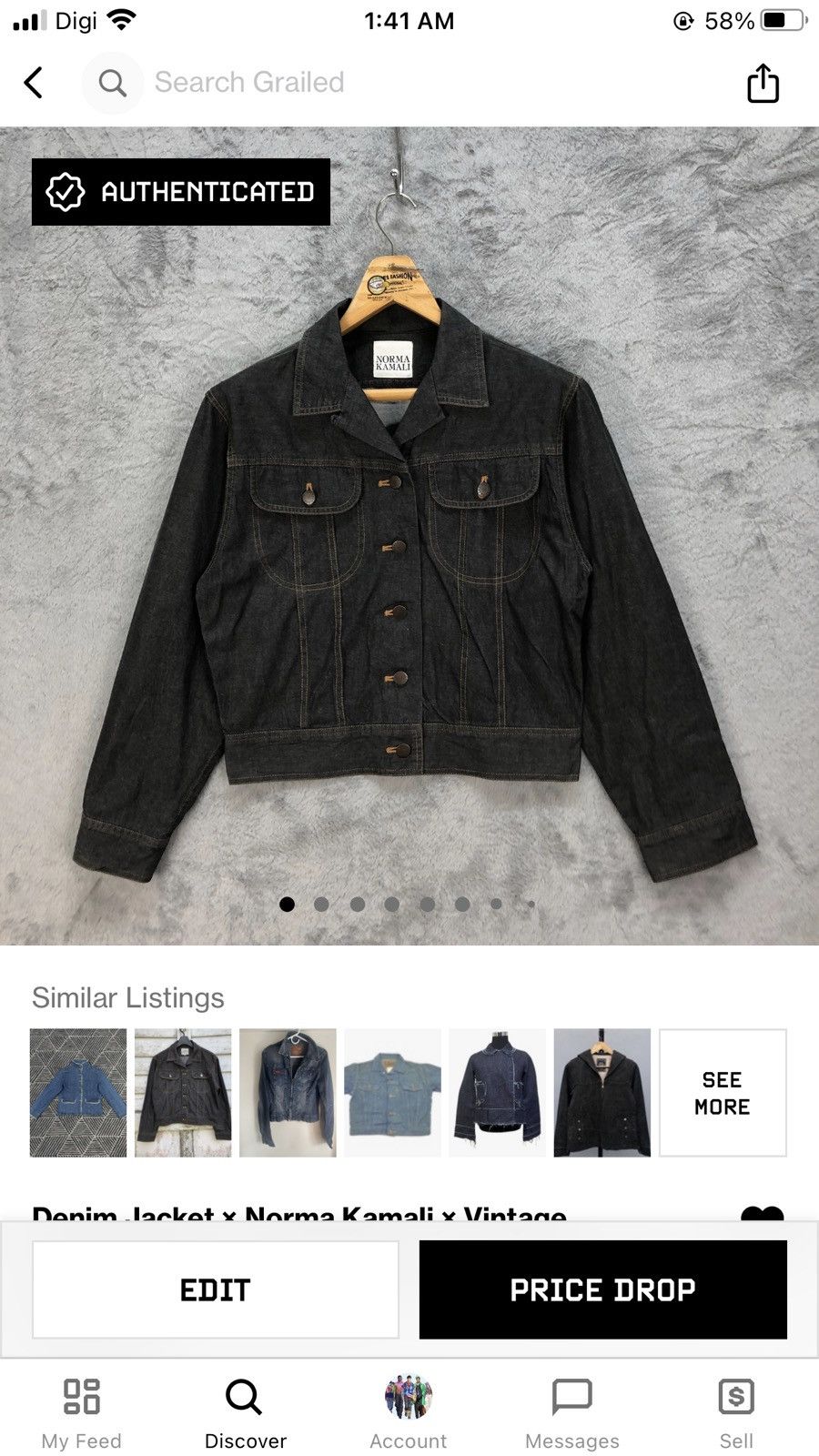 Norma Kamali VINTAGE NORMAL KAMALI DENIM JACKET #5308-183 Size S / US 4 / IT 40 - 12 Thumbnail