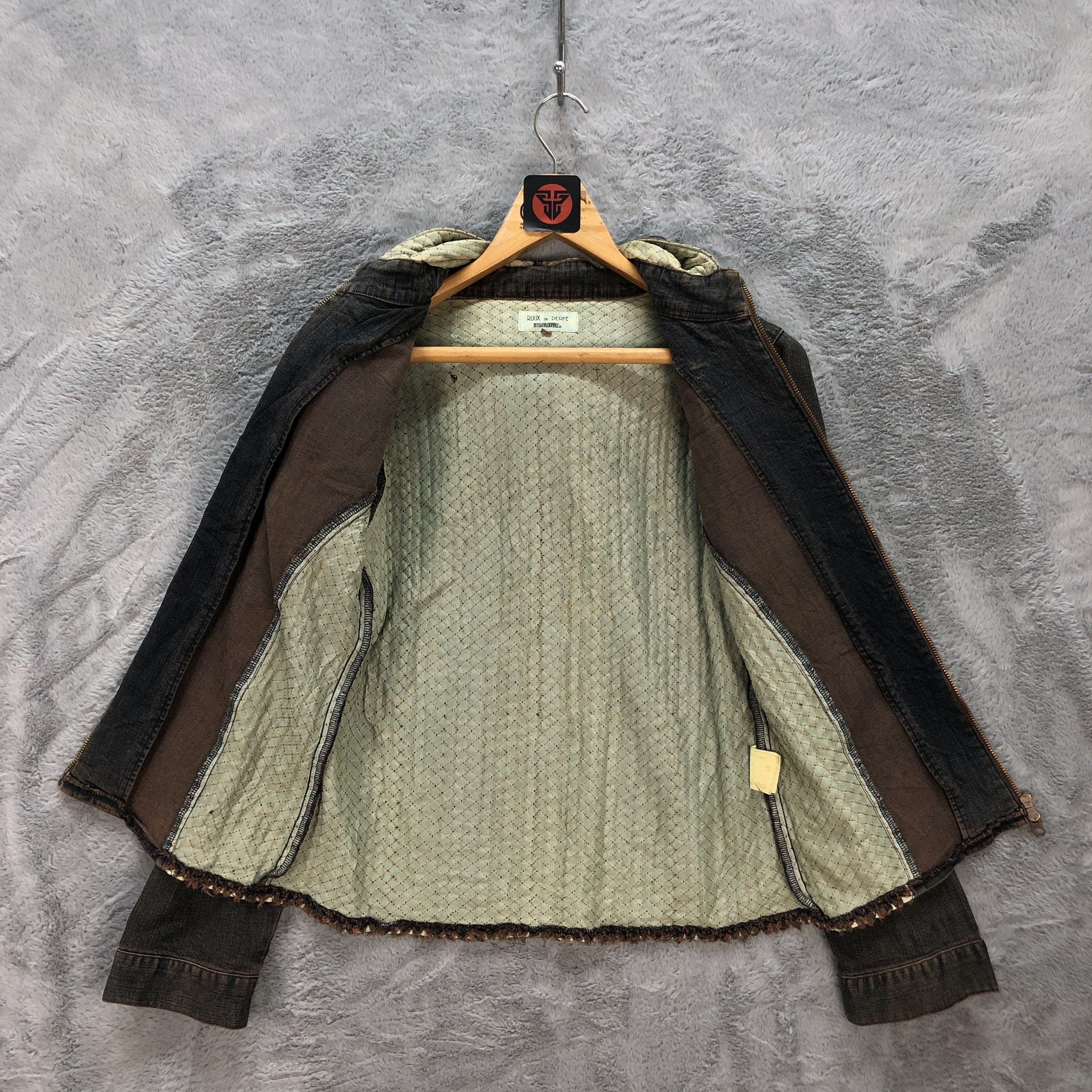 Japanese Brand ROUX DI PERFE AUTHENTIC HYBRID JACKET NICE DESIGN #6270-57 Size S / US 4 / IT 40 - 7 Thumbnail