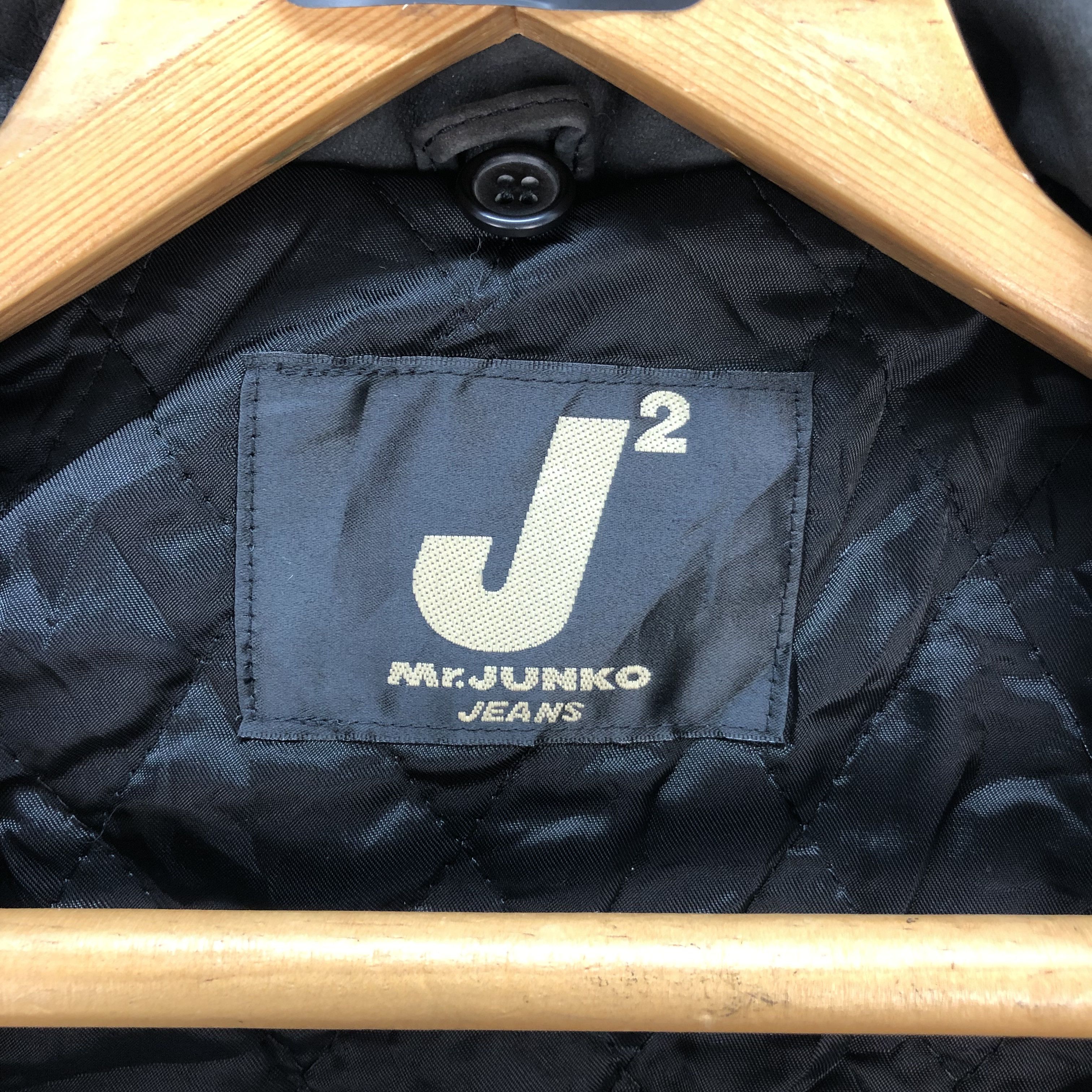 Mr. Junko RARE🔥 MR JUNKO JEANS BIG LOGO LEATHER JACKET #6257-56 Size US M / EU 48-50 / 2 - 10 Thumbnail