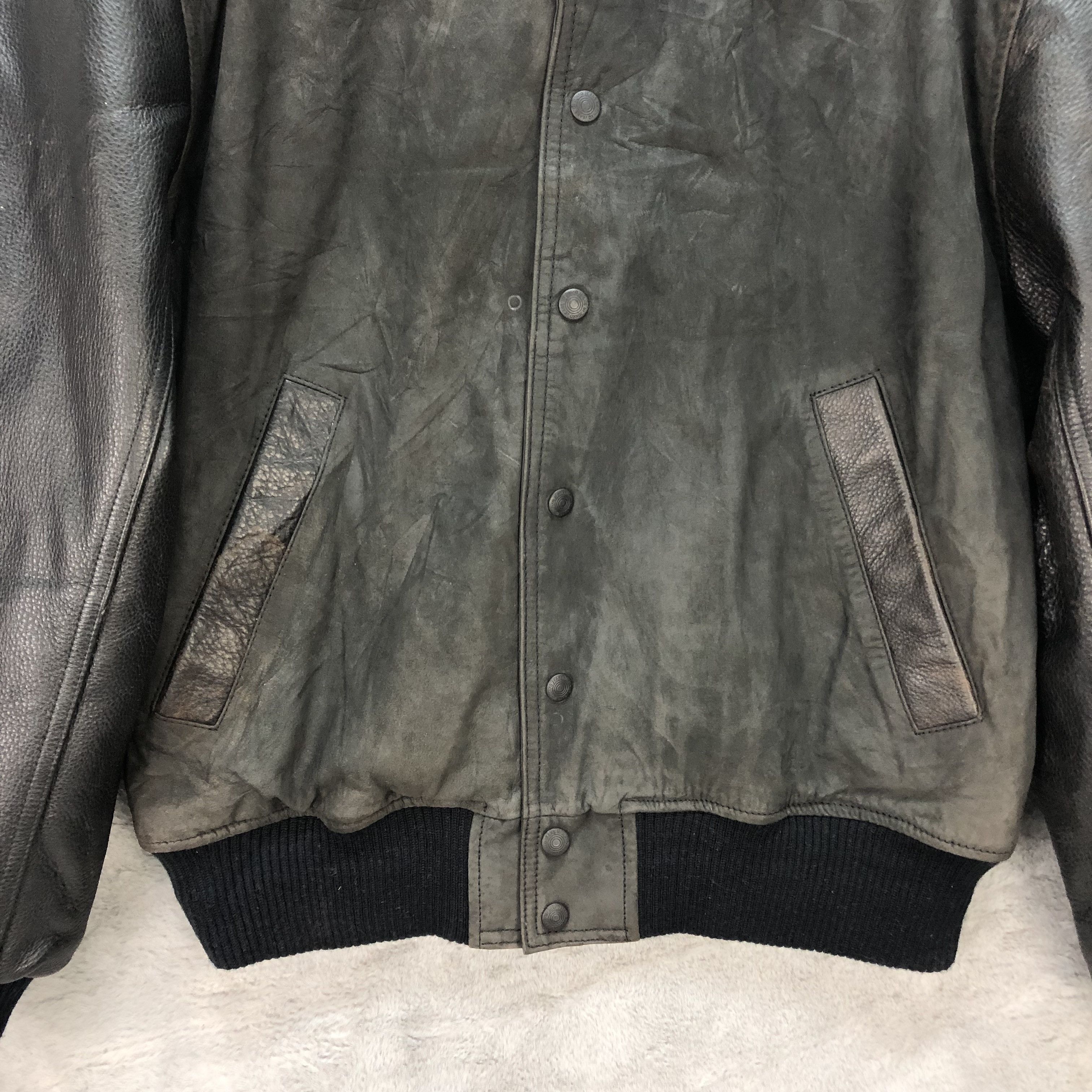 Mr. Junko RARE🔥 MR JUNKO JEANS BIG LOGO LEATHER JACKET #6257-56 Size US M / EU 48-50 / 2 - 5 Thumbnail