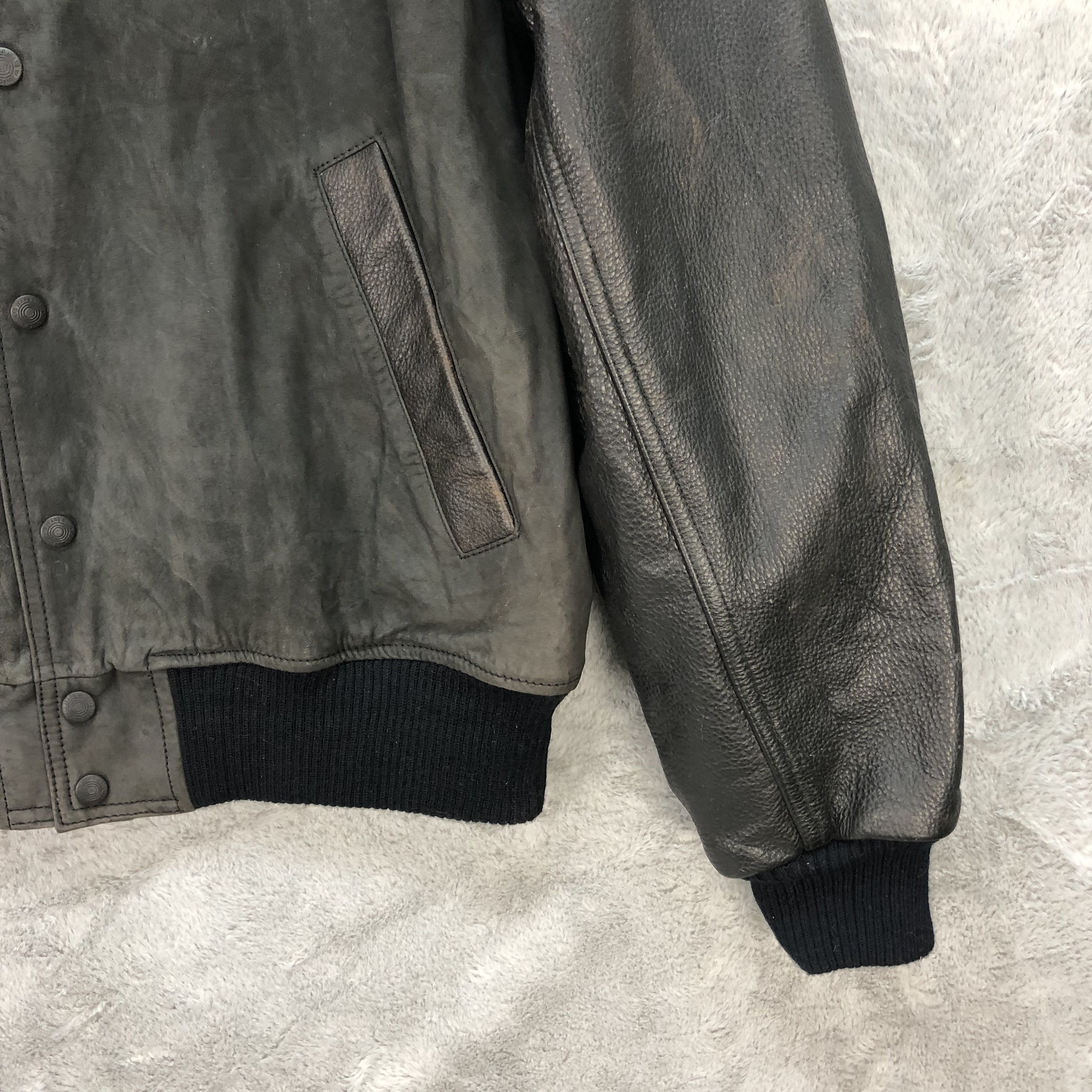 Mr. Junko RARE🔥 MR JUNKO JEANS BIG LOGO LEATHER JACKET #6257-56 Size US M / EU 48-50 / 2 - 7 Thumbnail