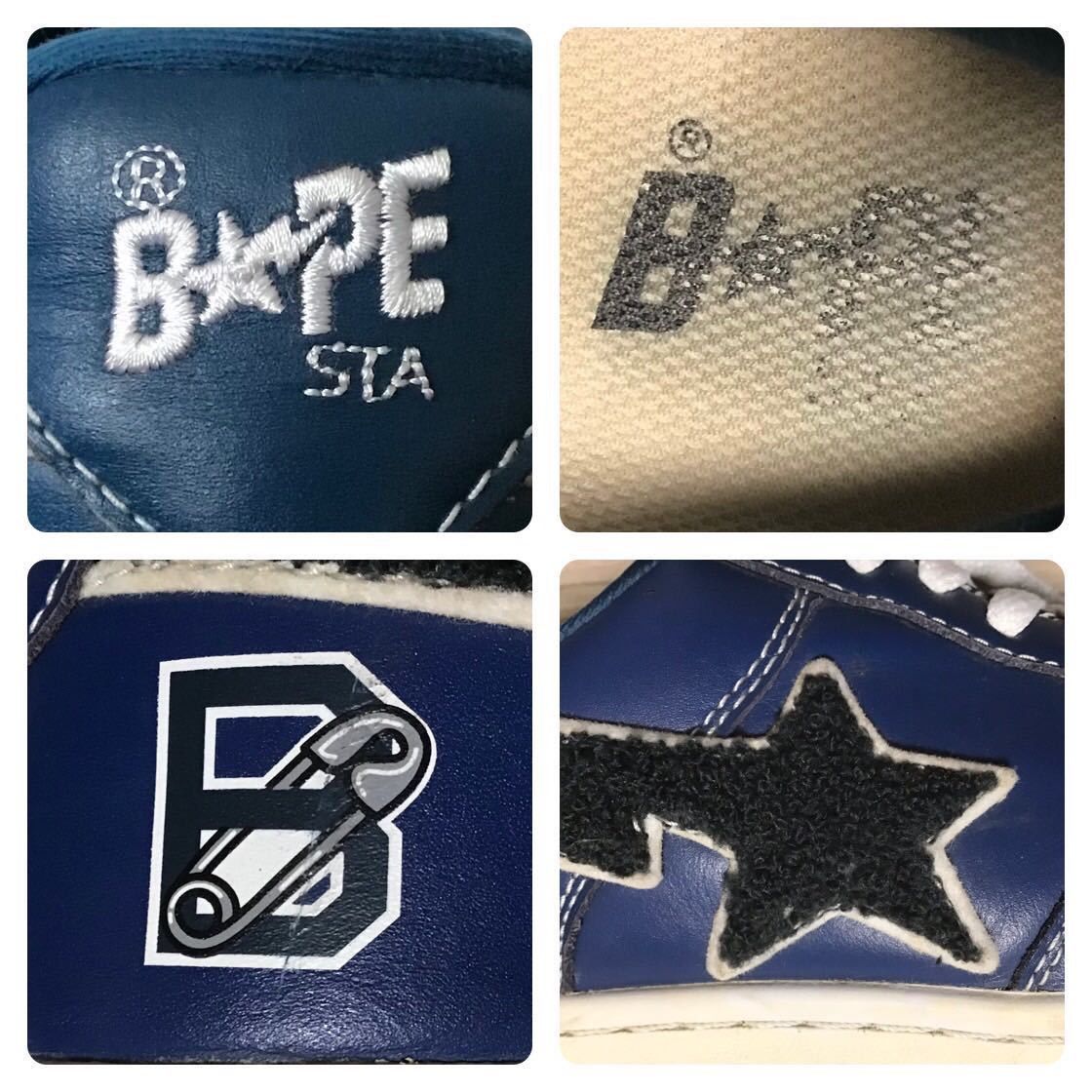 Bape Leather BAPE STA sneakers a bathing ape shoes BAPESTA Size US 8 / EU 41 - 9 Thumbnail
