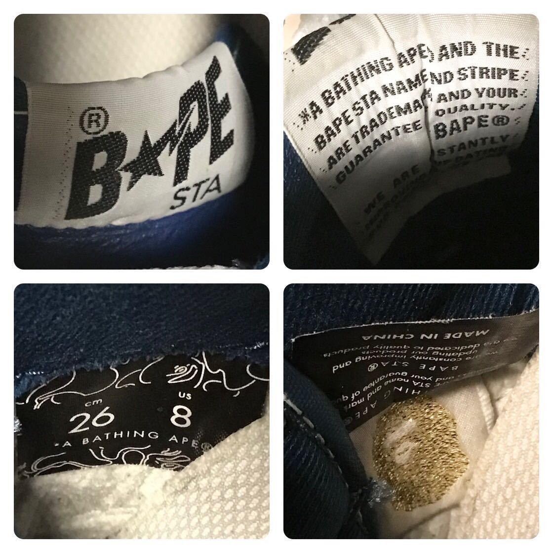 Bape Leather BAPE STA sneakers a bathing ape shoes BAPESTA Size US 8 / EU 41 - 10 Thumbnail