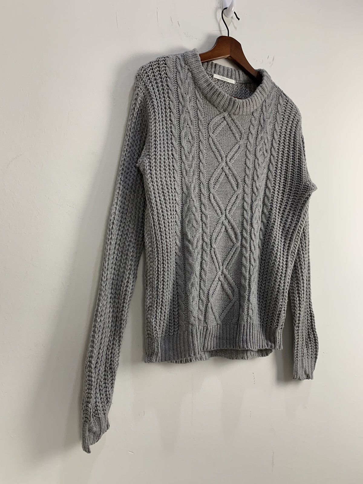 Aran Isles Knitwear × Designer RETROGIRL Transparent MeshNet Cable Knitwear Sweater Jumper Size M / US 6-8 / IT 42-44 - 5 Thumbnail