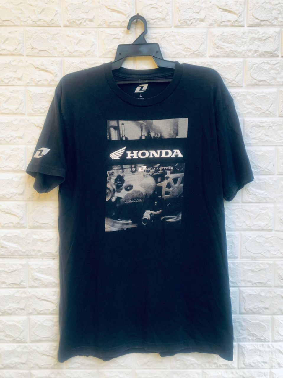 image of Vintage Honda Motorsport Engine Designer Fashion Style in Black, Men's (Size Large)