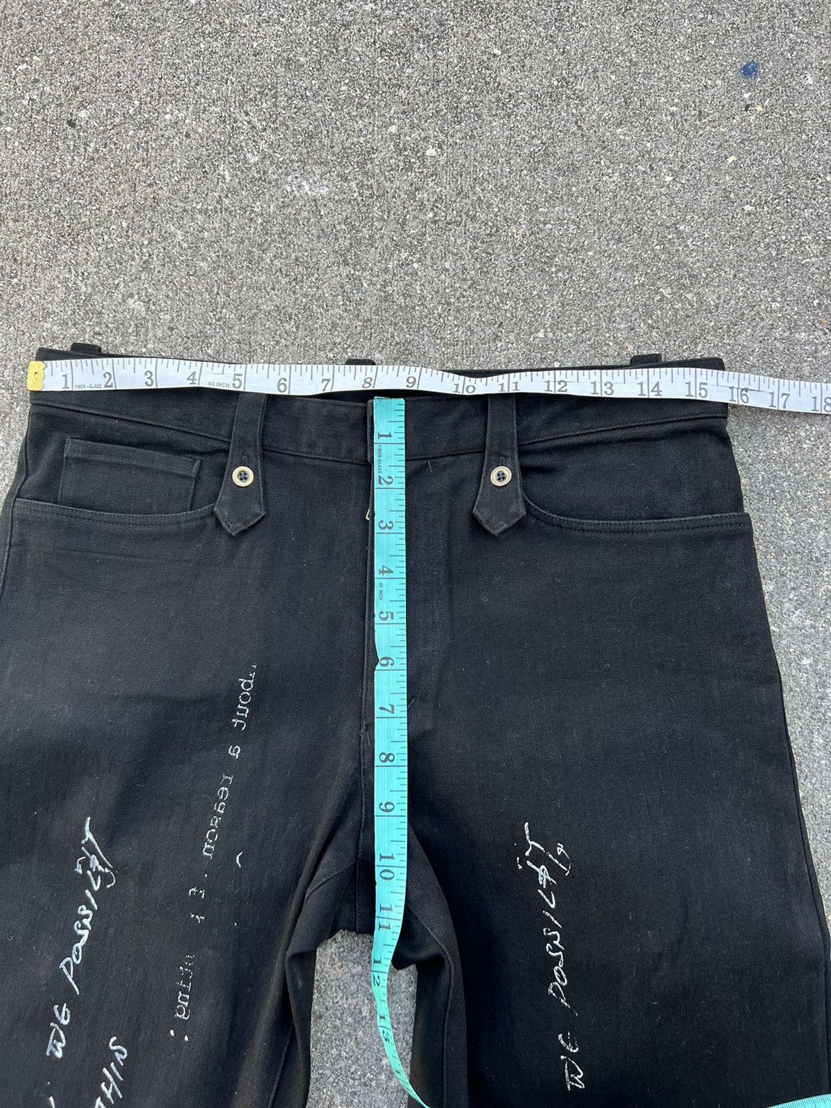 Vintage Vintage Dirge Made in Japan Poem Flare Black Jeans Size US 31 - 3 Thumbnail