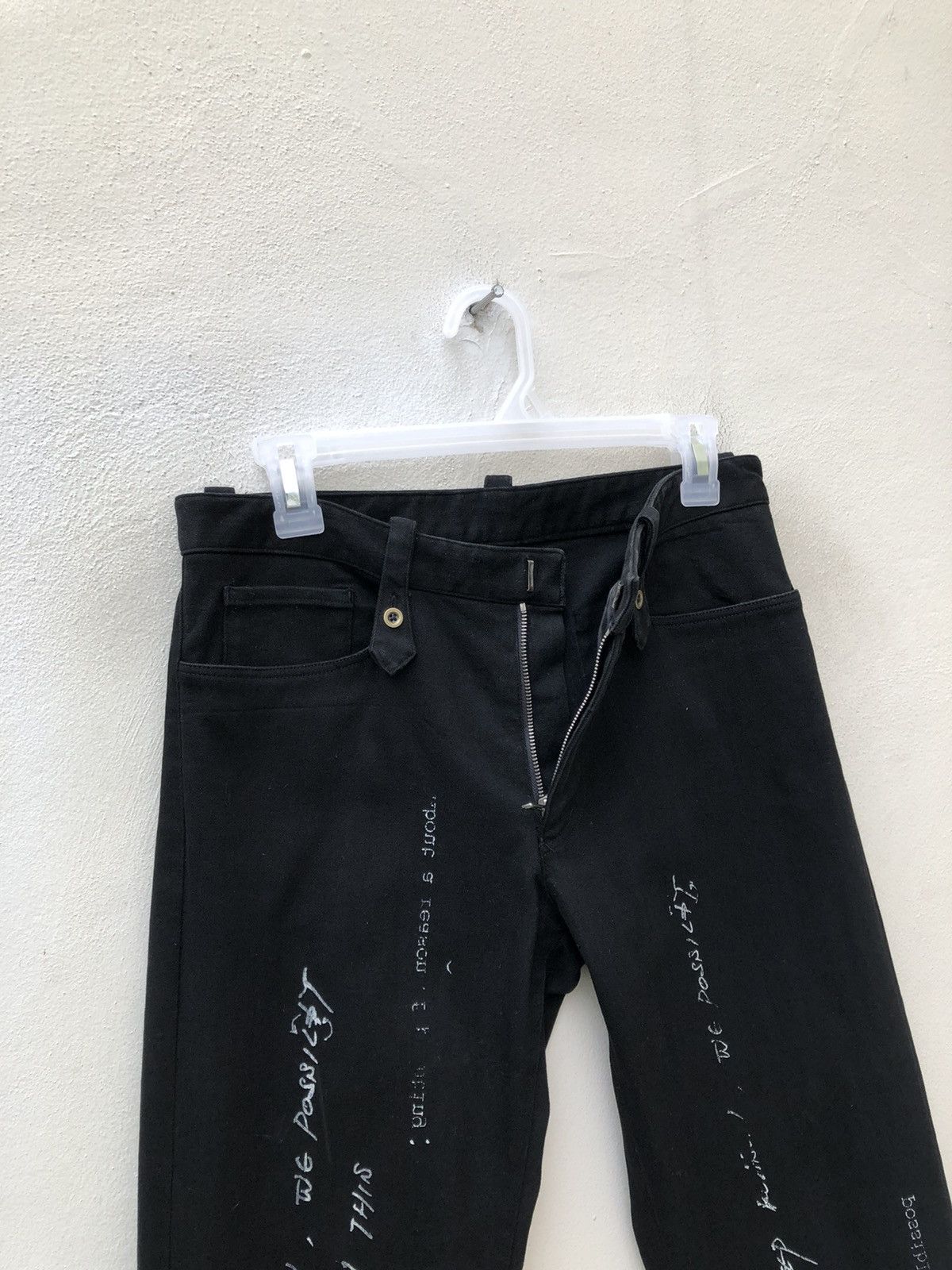Vintage Vintage Dirge Made in Japan Poem Flare Black Jeans Size US 31 - 8 Thumbnail
