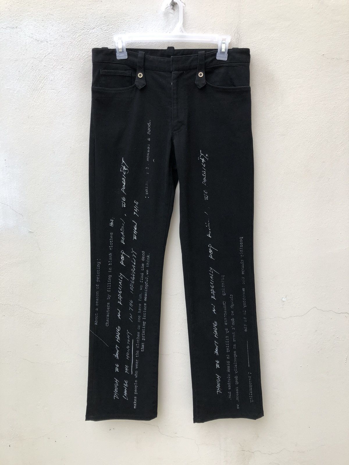 Vintage Vintage Dirge Made in Japan Poem Flare Black Jeans Size US 31 - 1 Thumbnail