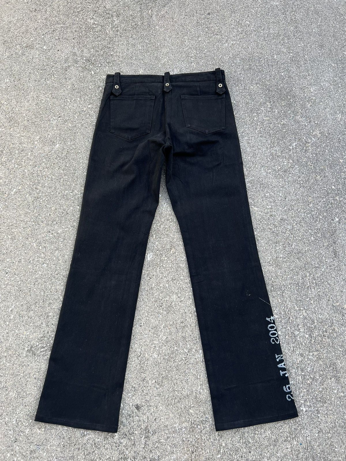 Vintage Vintage Dirge Made in Japan Poem Flare Black Jeans Size US 31 - 6 Thumbnail