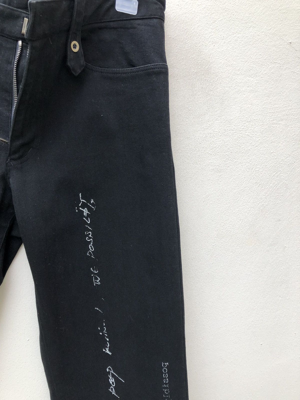 Vintage Vintage Dirge Made in Japan Poem Flare Black Jeans Size US 31 - 11 Thumbnail