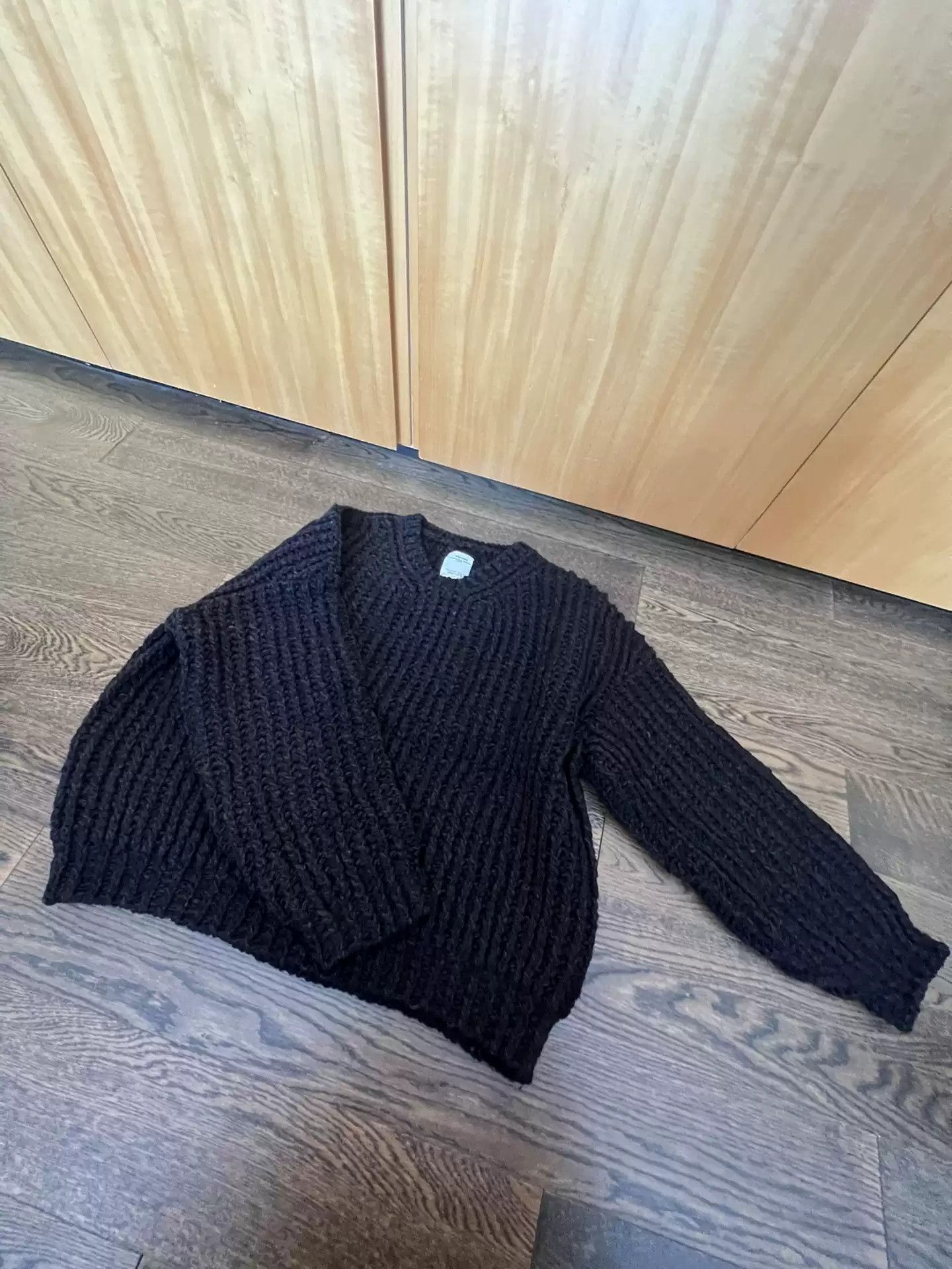 image of Visvim 20Aw Amplus Crew L/s Hand-Knit(N.d) in Black, Men's (Size Medium)