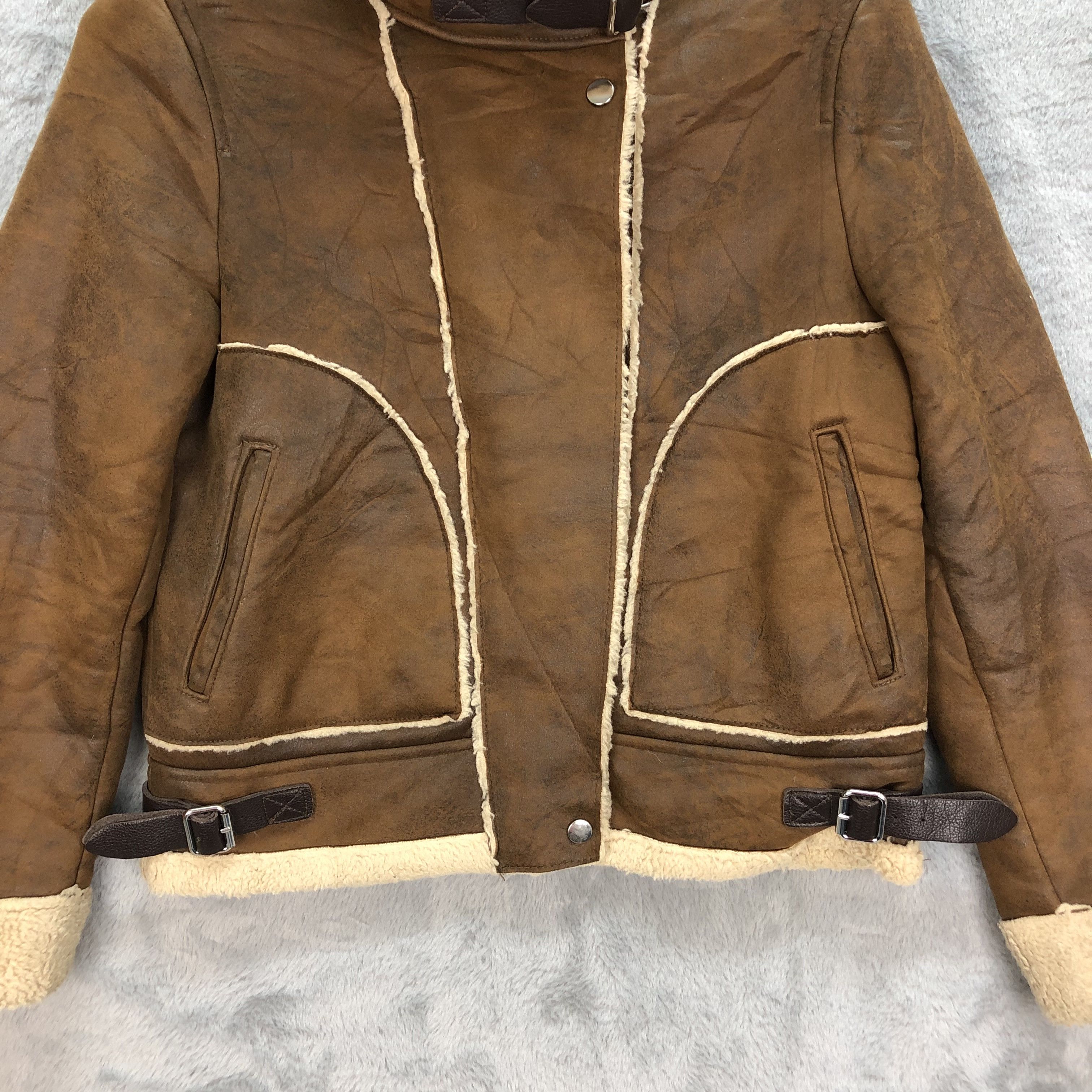Japanese Brand SHERPA SUEDE JACKET / SHEARLING JACKET #5199-179 Size S / US 4 / IT 40 - 3 Thumbnail