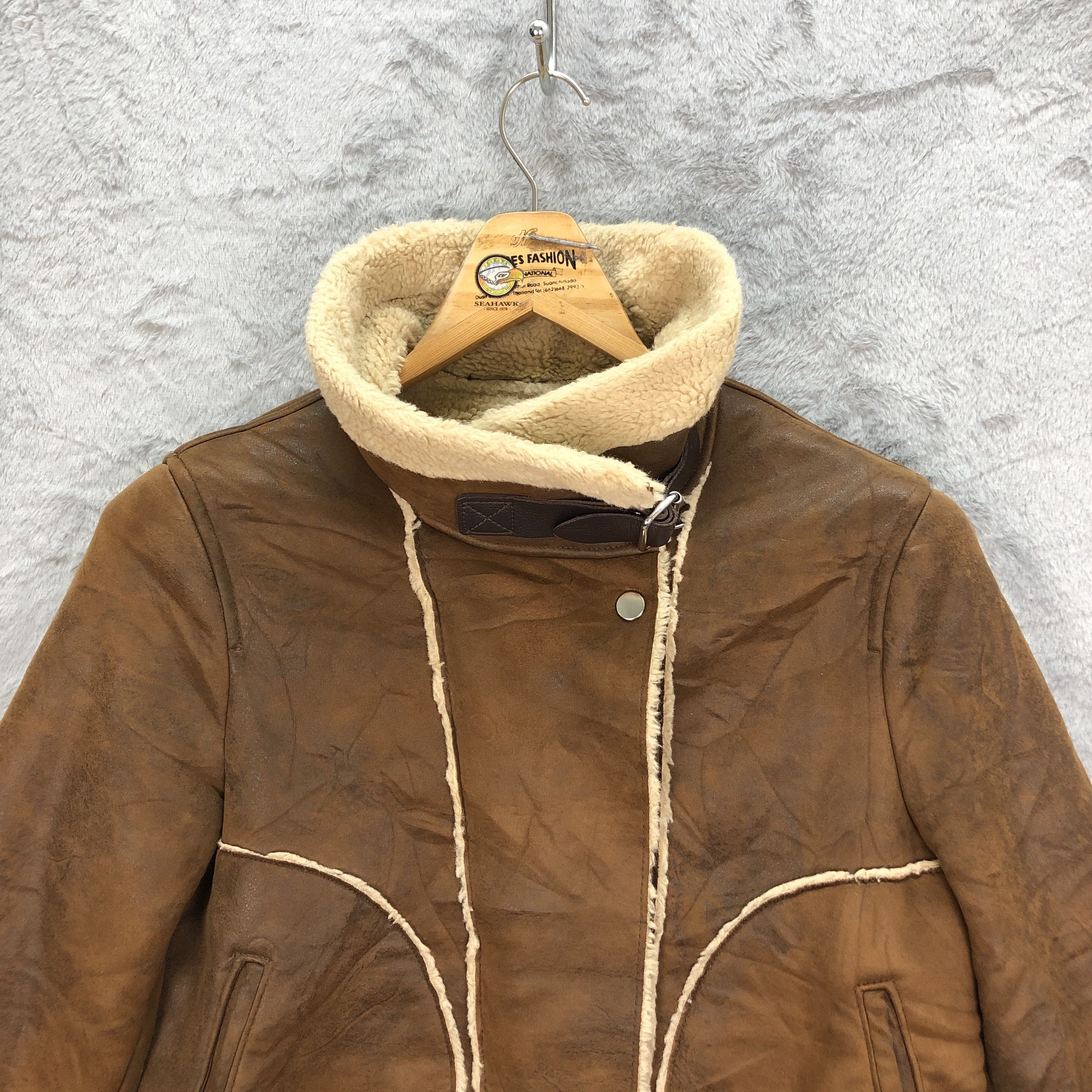 Japanese Brand SHERPA SUEDE JACKET / SHEARLING JACKET #5199-179 Size S / US 4 / IT 40 - 2 Thumbnail