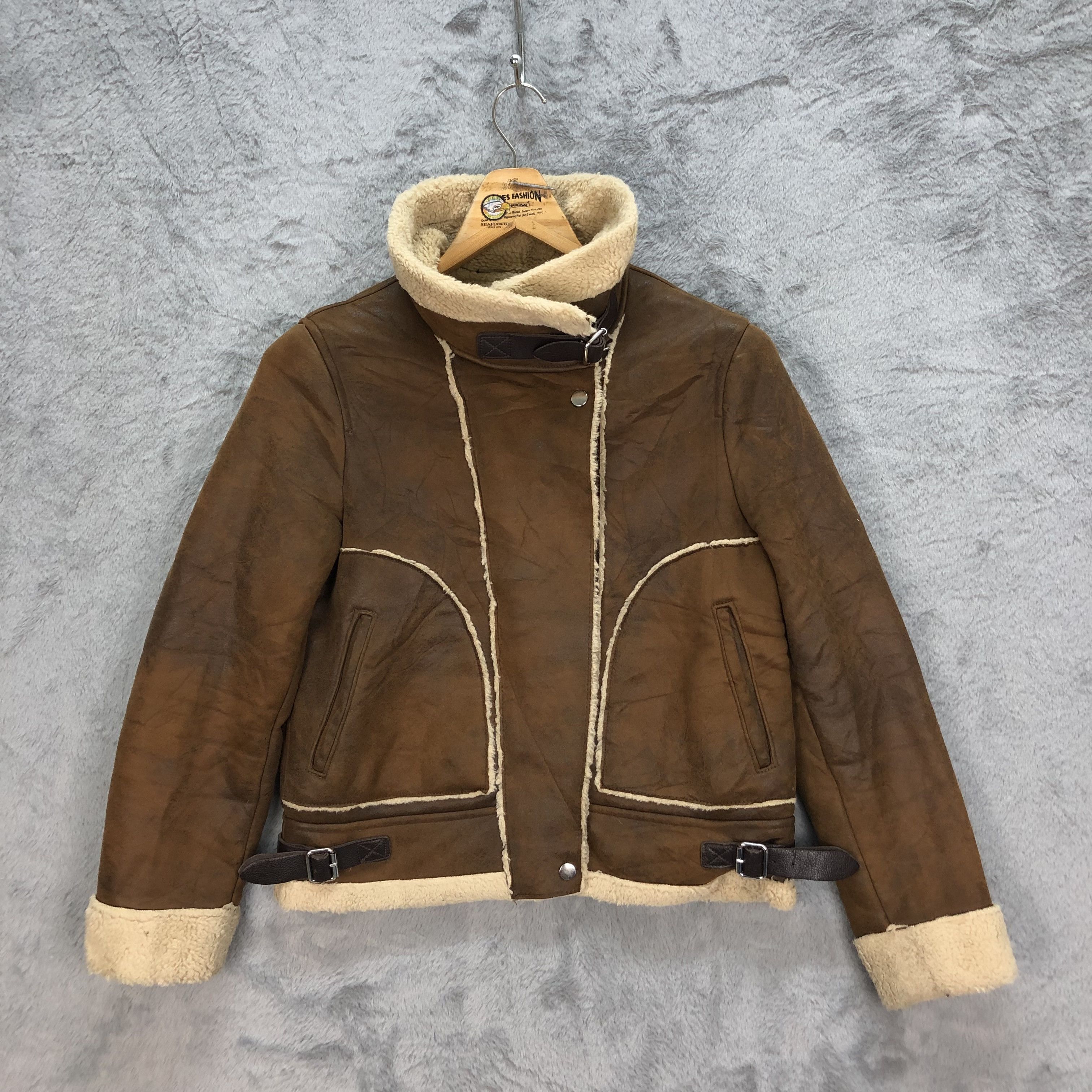 Japanese Brand SHERPA SUEDE JACKET / SHEARLING JACKET #5199-179 Size S / US 4 / IT 40 - 1 Thumbnail