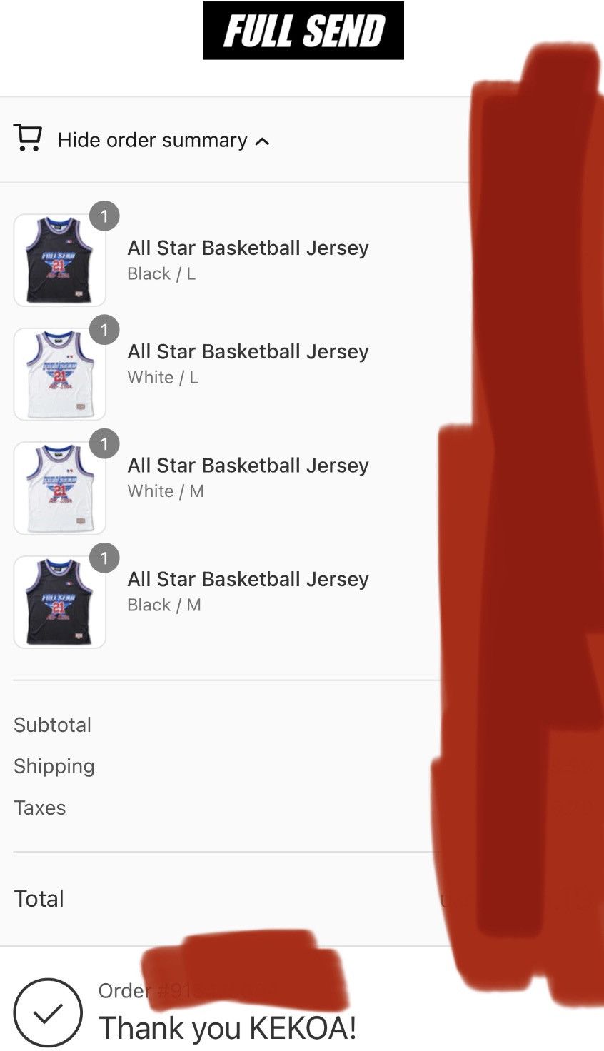 Full Send LAST DROP EVER Full Send All Star Basketball Set B&W SZ M Size US M / EU 48-50 / 2 - 18 Thumbnail
