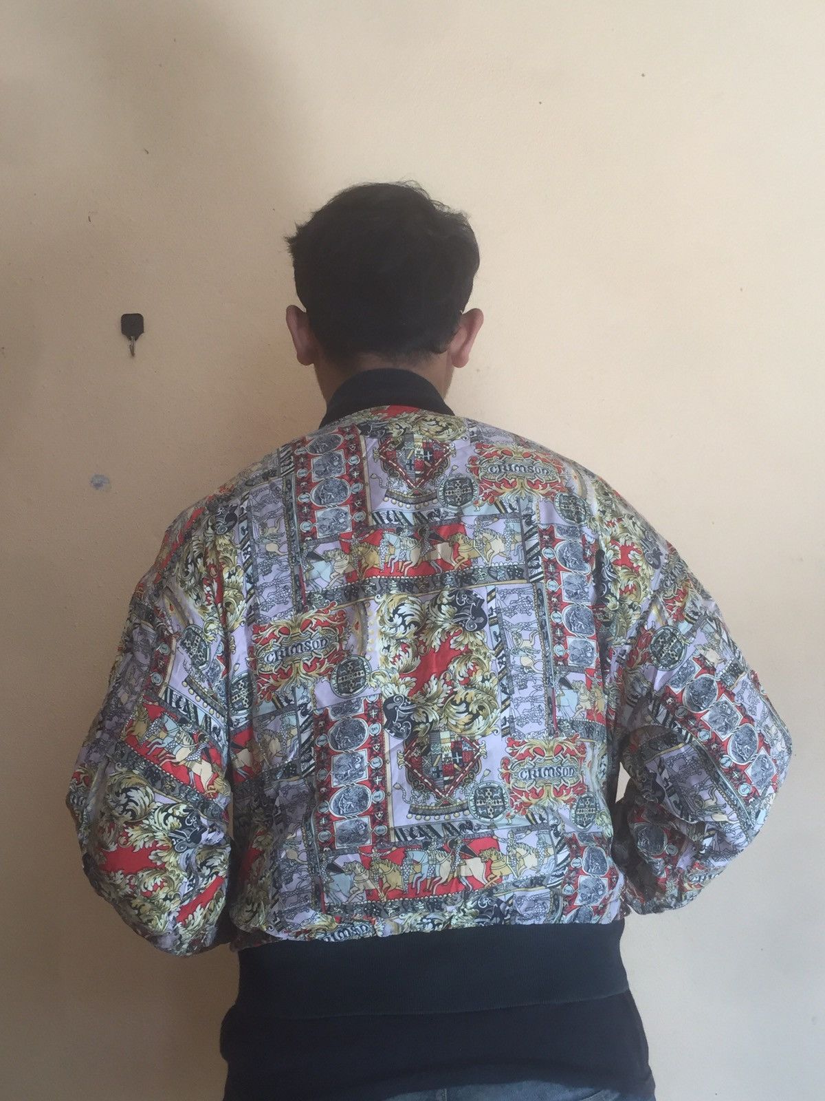 Infinite Archives RARE BAROQUE SILK GOLD JACKET BY DIAMOND BELL NICE DESIGN Size US L / EU 52-54 / 3 - 5 Thumbnail