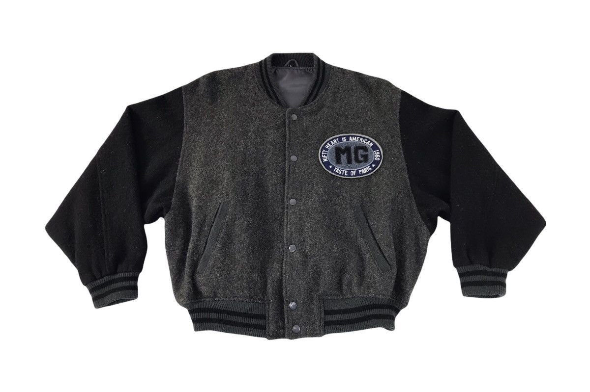 Vintage Vintage MG Simple Varsity Jacket Woll Quilted Inner Size US L / EU 52-54 / 3 - 1 Thumbnail