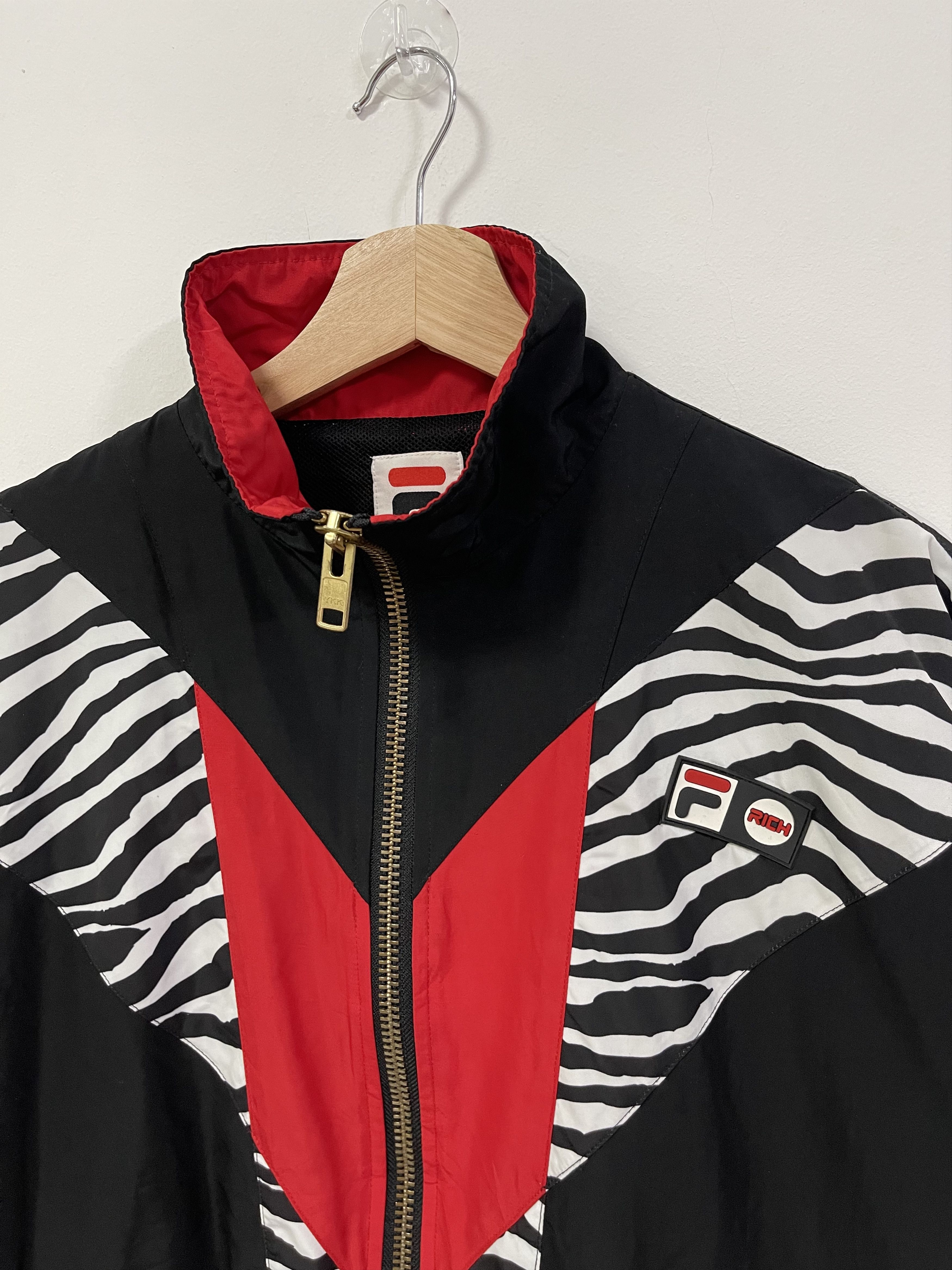Fila × Joyrich × Vintage Vintage Fila Joyrich Multicolour Zebra Design Light Jacket Size US S / EU 44-46 / 1 - 2 Thumbnail