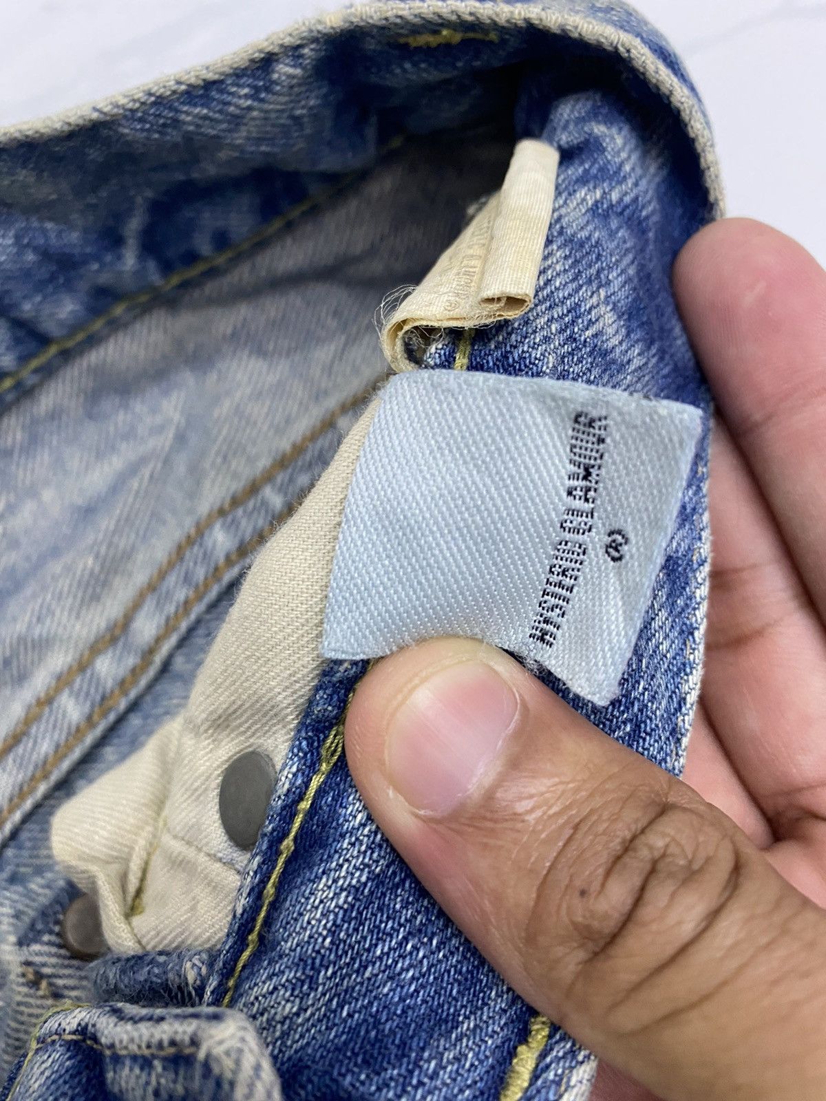 Hysteric Glamour HYSTERIC GLAMOUR SELVEDGE DISTRESSED STUDDED DENIM JEANS Size US 27 - 12 Thumbnail