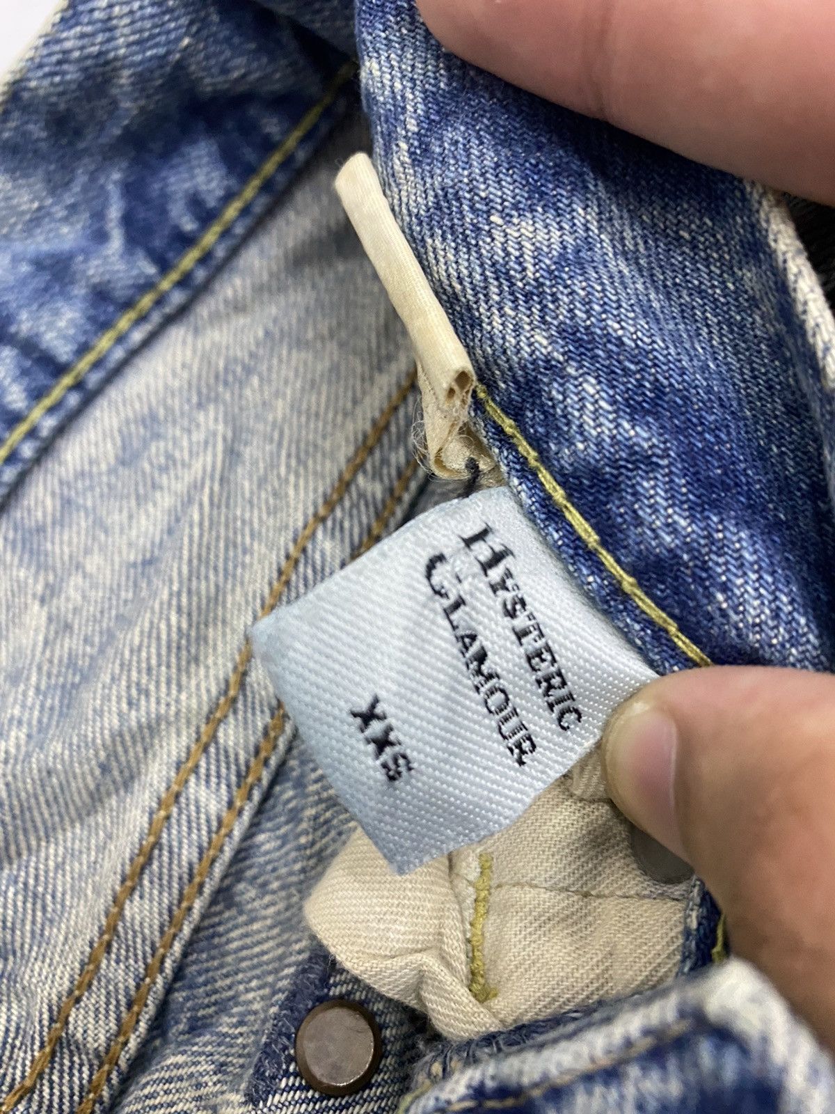 Hysteric Glamour HYSTERIC GLAMOUR SELVEDGE DISTRESSED STUDDED DENIM JEANS Size US 27 - 11 Thumbnail