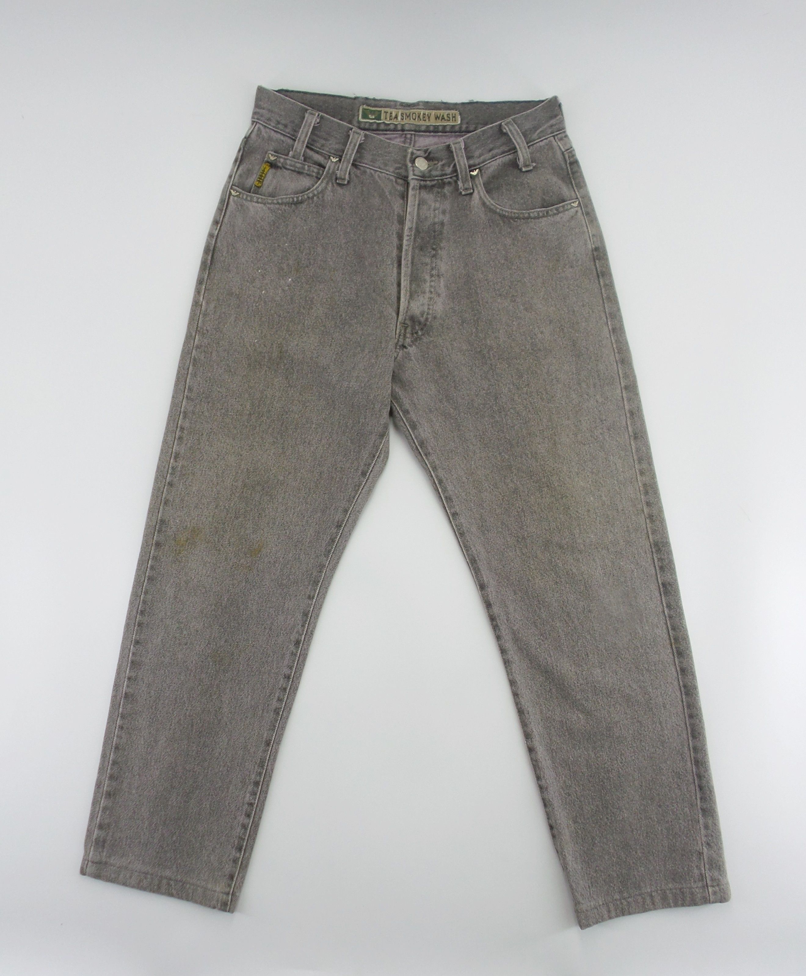 Designer × Giorgio Armani Giorgio Armani 'Tea Smokey Wash' Button Fly Jeans W30xL38.5 Size US 29 - 1 Thumbnail