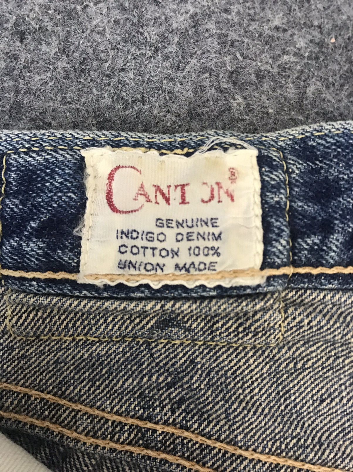 Japanese Brand Hype 90s Canton Selvedge 14oz Indigo Denim Union Made Size US 31 - 9 Thumbnail