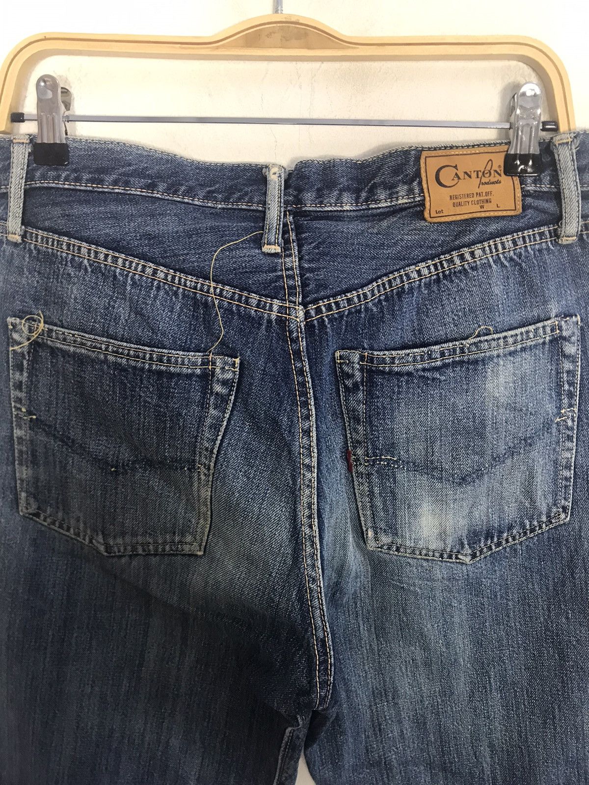 Japanese Brand Hype 90s Canton Selvedge 14oz Indigo Denim Union Made Size US 31 - 4 Thumbnail