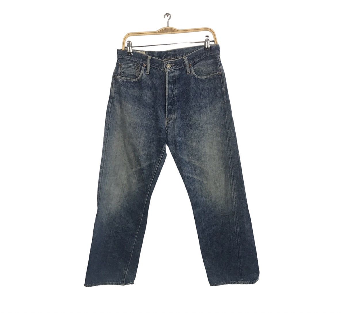 Japanese Brand Hype 90s Canton Selvedge 14oz Indigo Denim Union Made Size US 31 - 2 Thumbnail