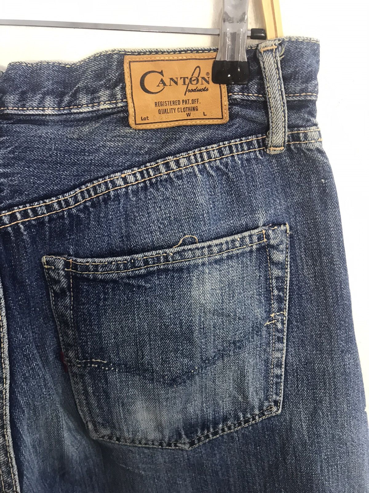 Japanese Brand Hype 90s Canton Selvedge 14oz Indigo Denim Union Made Size US 31 - 6 Thumbnail