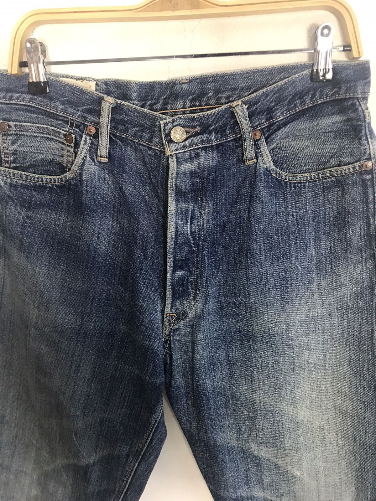 Japanese Brand Hype 90s Canton Selvedge 14oz Indigo Denim Union Made Size US 31 - 3 Thumbnail