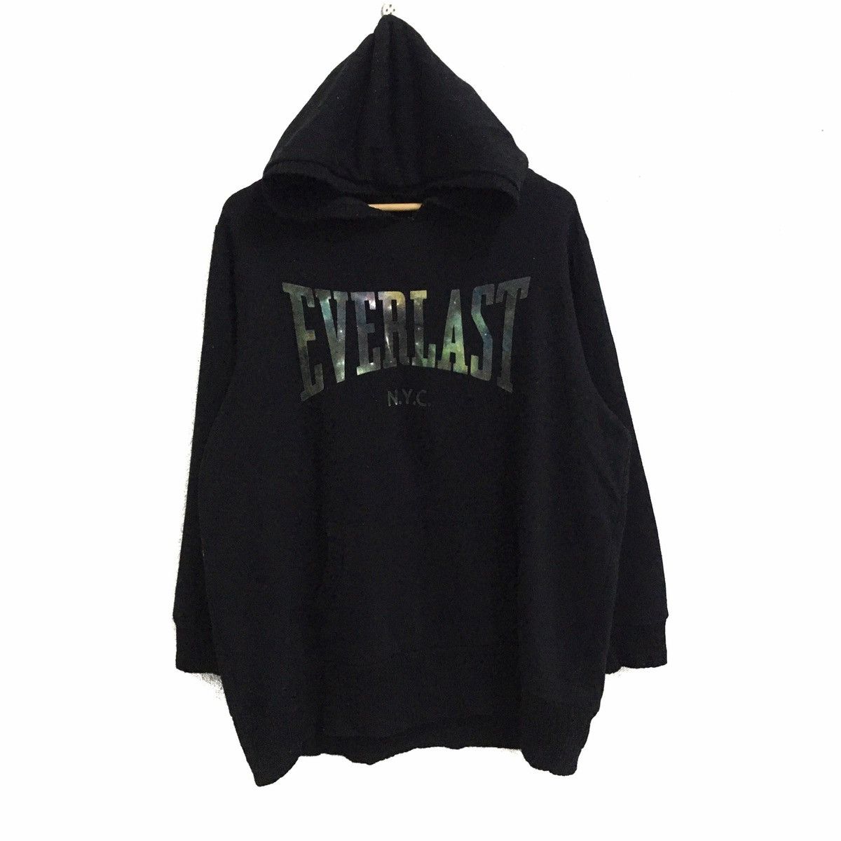 image of Everlast Big Logo Hoodie Pullover Jumper Xxl Size in Black, Men's