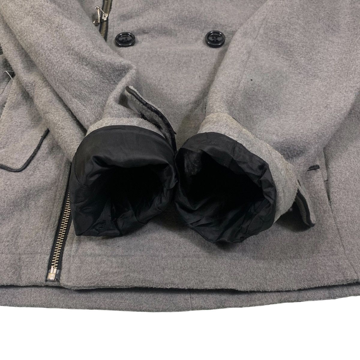 Japanese Brand × Vintage SEMANTIC DESIGN Japanese Brand Wool Hoodie Coats Jacket Size US S / EU 44-46 / 1 - 12 Thumbnail