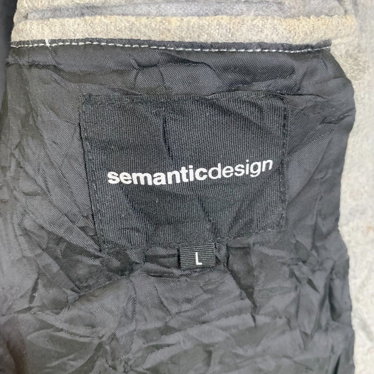 Japanese Brand × Vintage SEMANTIC DESIGN Japanese Brand Wool Hoodie Coats Jacket Size US S / EU 44-46 / 1 - 6 Thumbnail