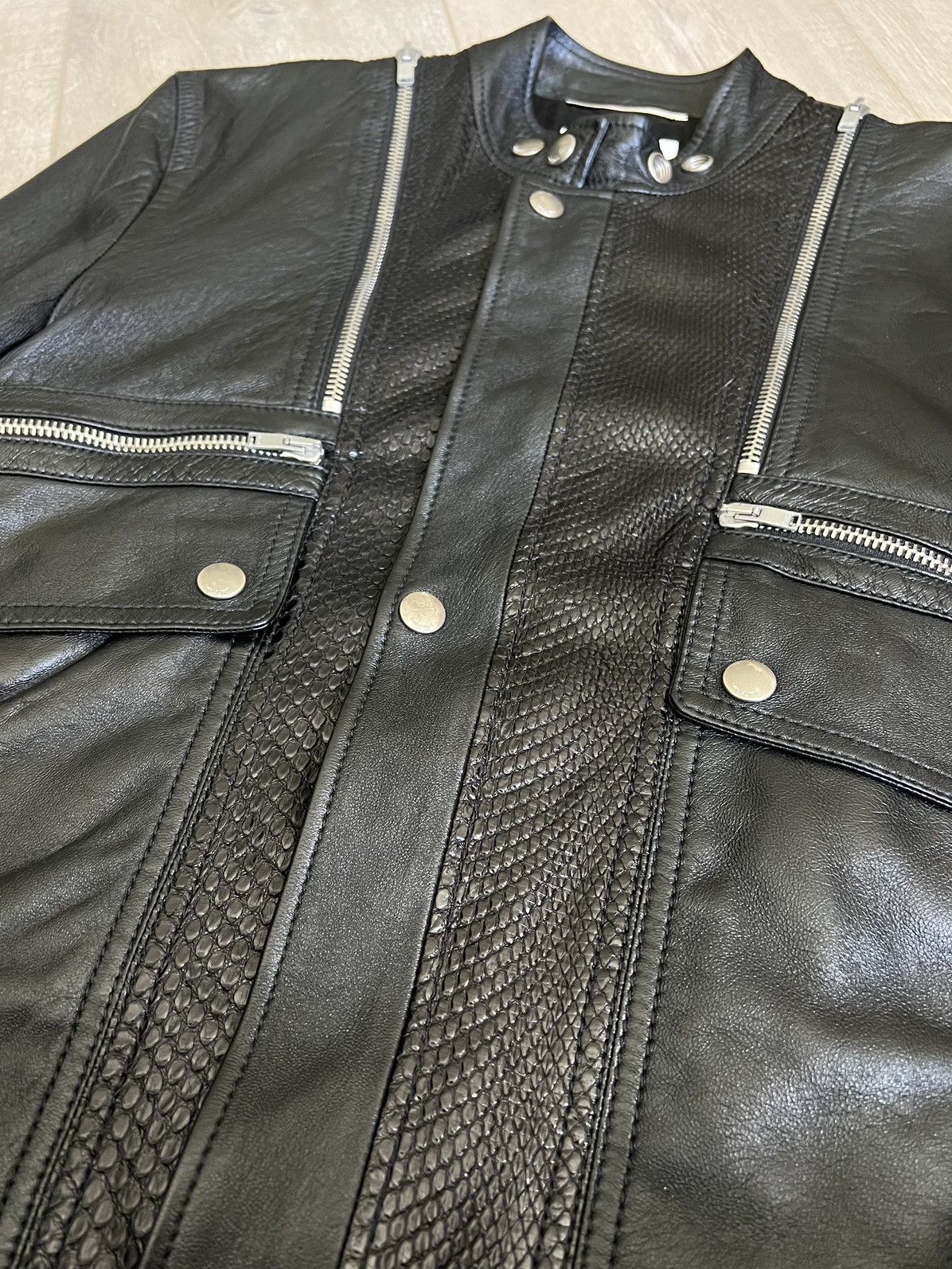 Hedi Slimane × Saint Laurent Paris 15FW Python Patch Aviator Leather Jacket Size US M / EU 48-50 / 2 - 3 Thumbnail