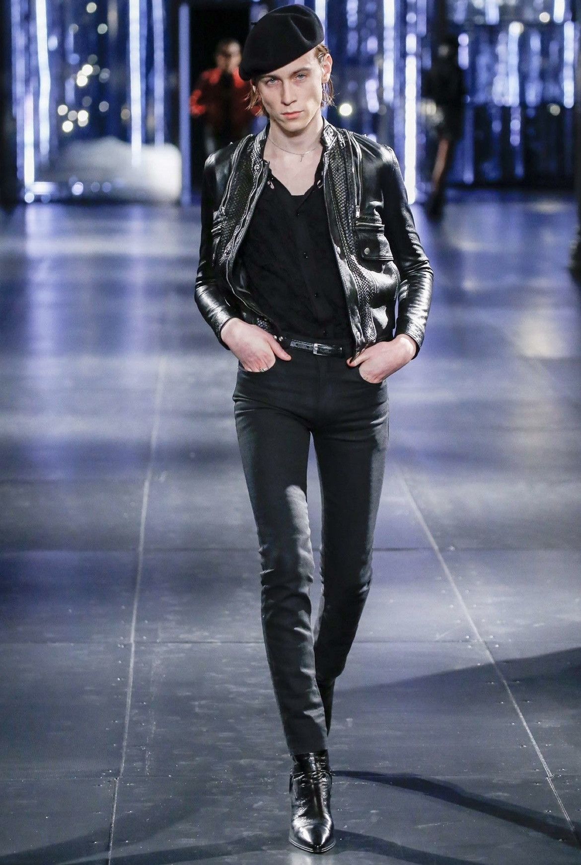 Hedi Slimane × Saint Laurent Paris 15FW Python Patch Aviator Leather Jacket Size US M / EU 48-50 / 2 - 13 Thumbnail
