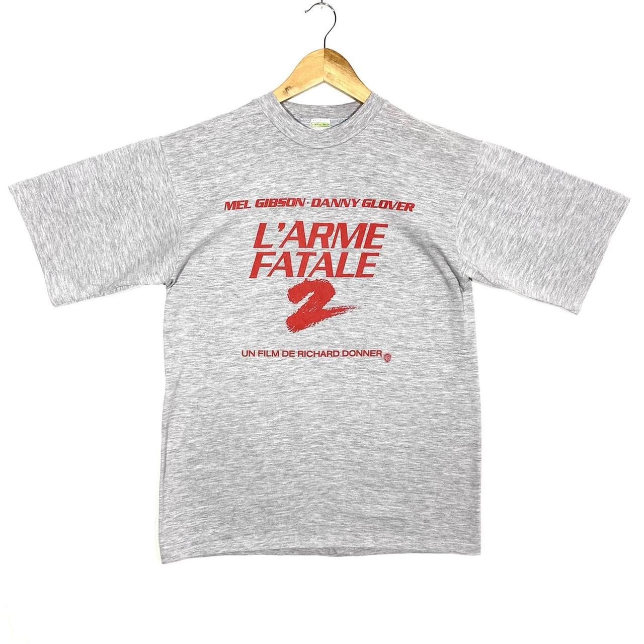 image of Movie Tee Shirt Promo France L’Arme Fatale 2 (Single Stitch) in Grey, Men's (Size Medium)