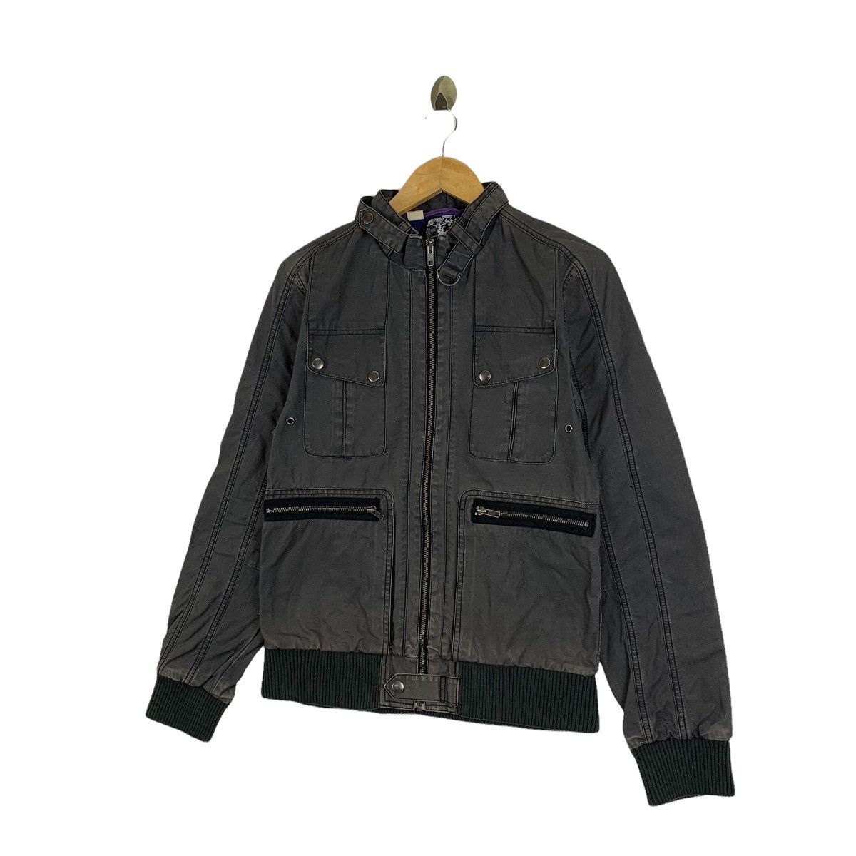 H&M × Vintage H&M Divided Japanese Brand Zipper Bomber Jacket Size US S / EU 44-46 / 1 - 4 Thumbnail