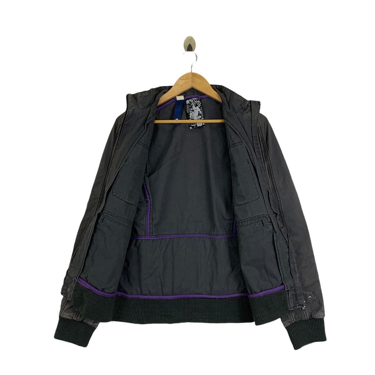 H&M × Vintage H&M Divided Japanese Brand Zipper Bomber Jacket Size US S / EU 44-46 / 1 - 3 Thumbnail